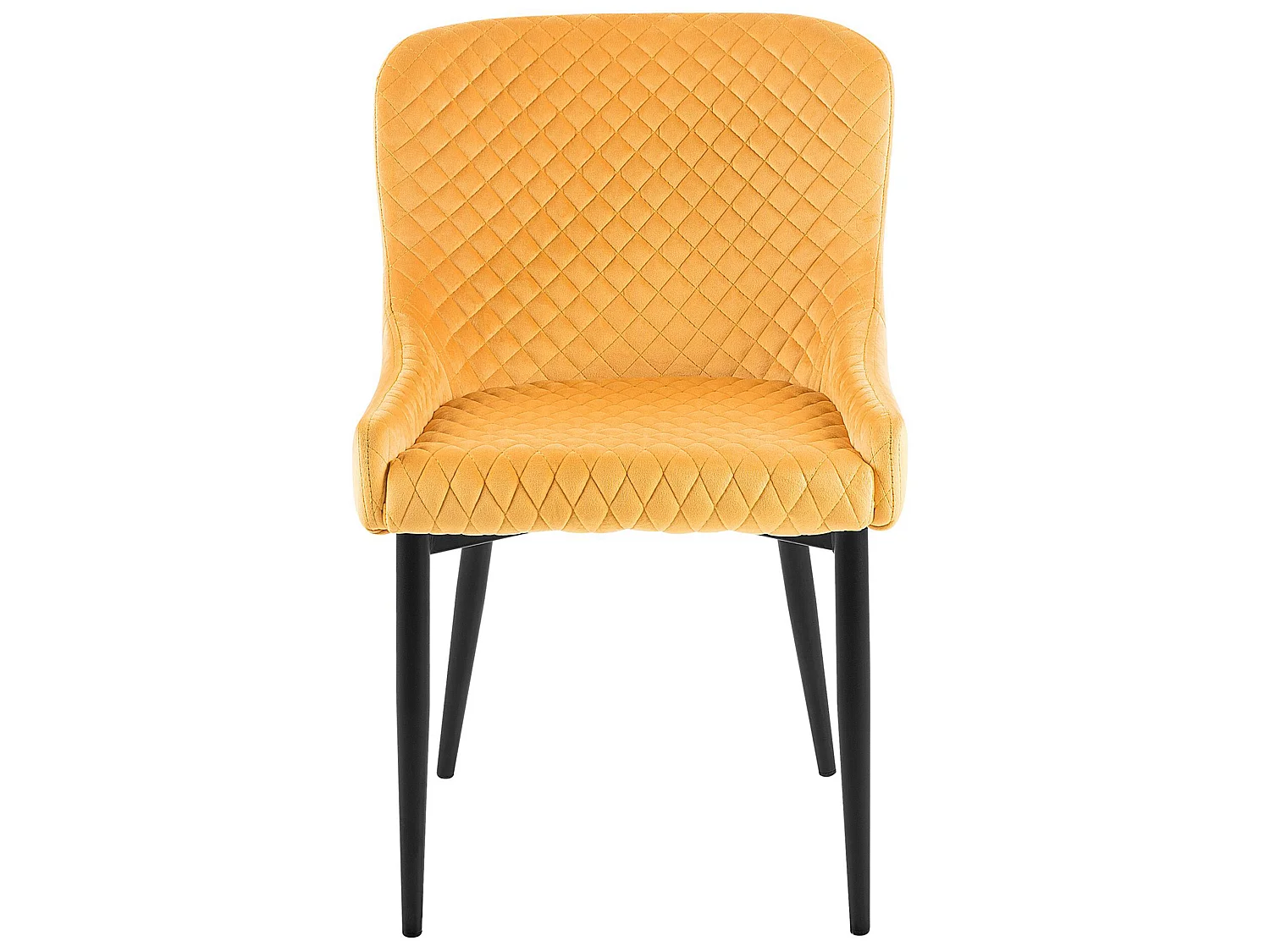 Set van 2 eetkamerstoelen SOLANO Fluweel Geel