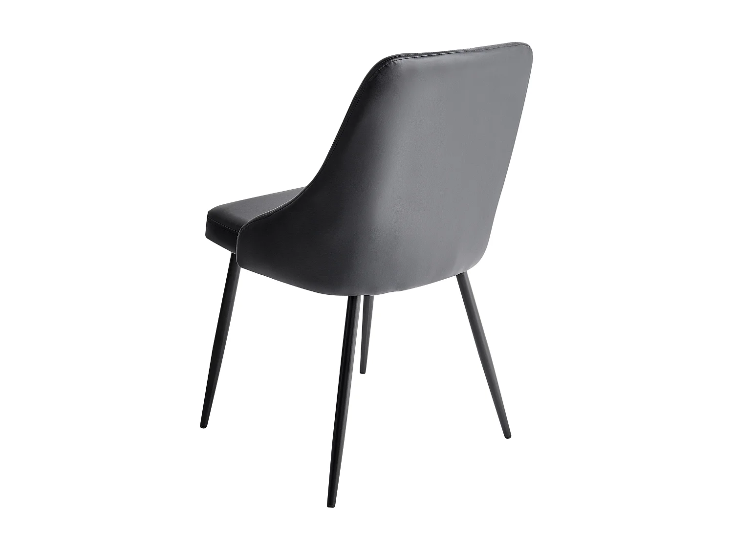 Set van 2 eetkamerstoelen VALERIE Kunstleer Zwart