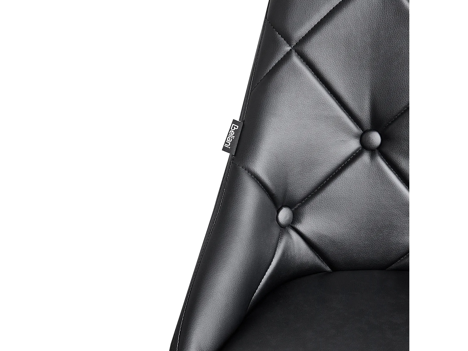 Set di 2 sedie da pranzo VALERIE Pelle sintetica Nero