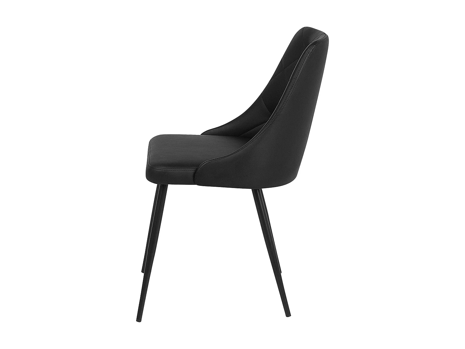 Set van 2 eetkamerstoelen VALERIE Kunstleer Zwart