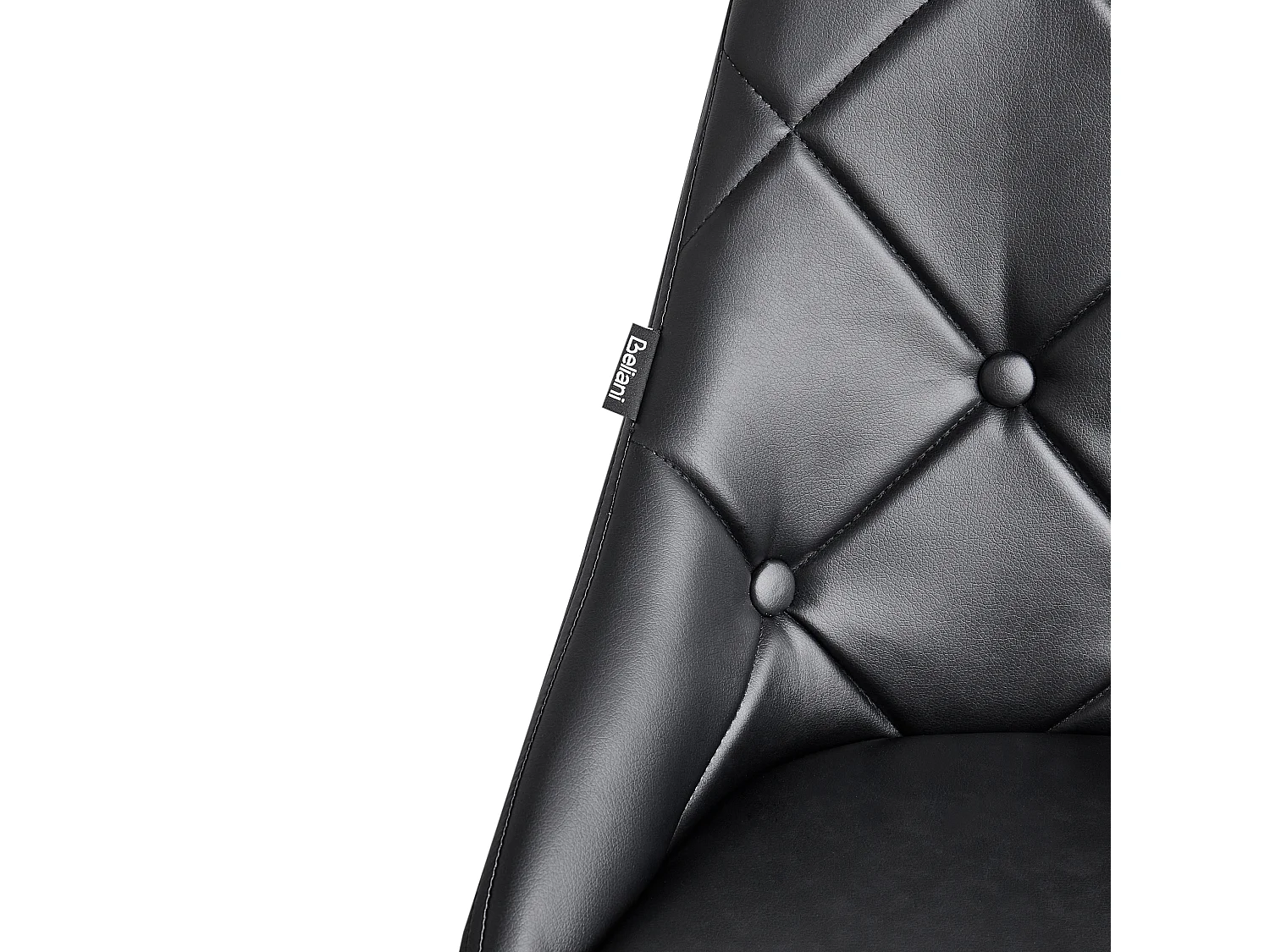 Set of 2 Dining Chairs VALERIE Faux Leather Black