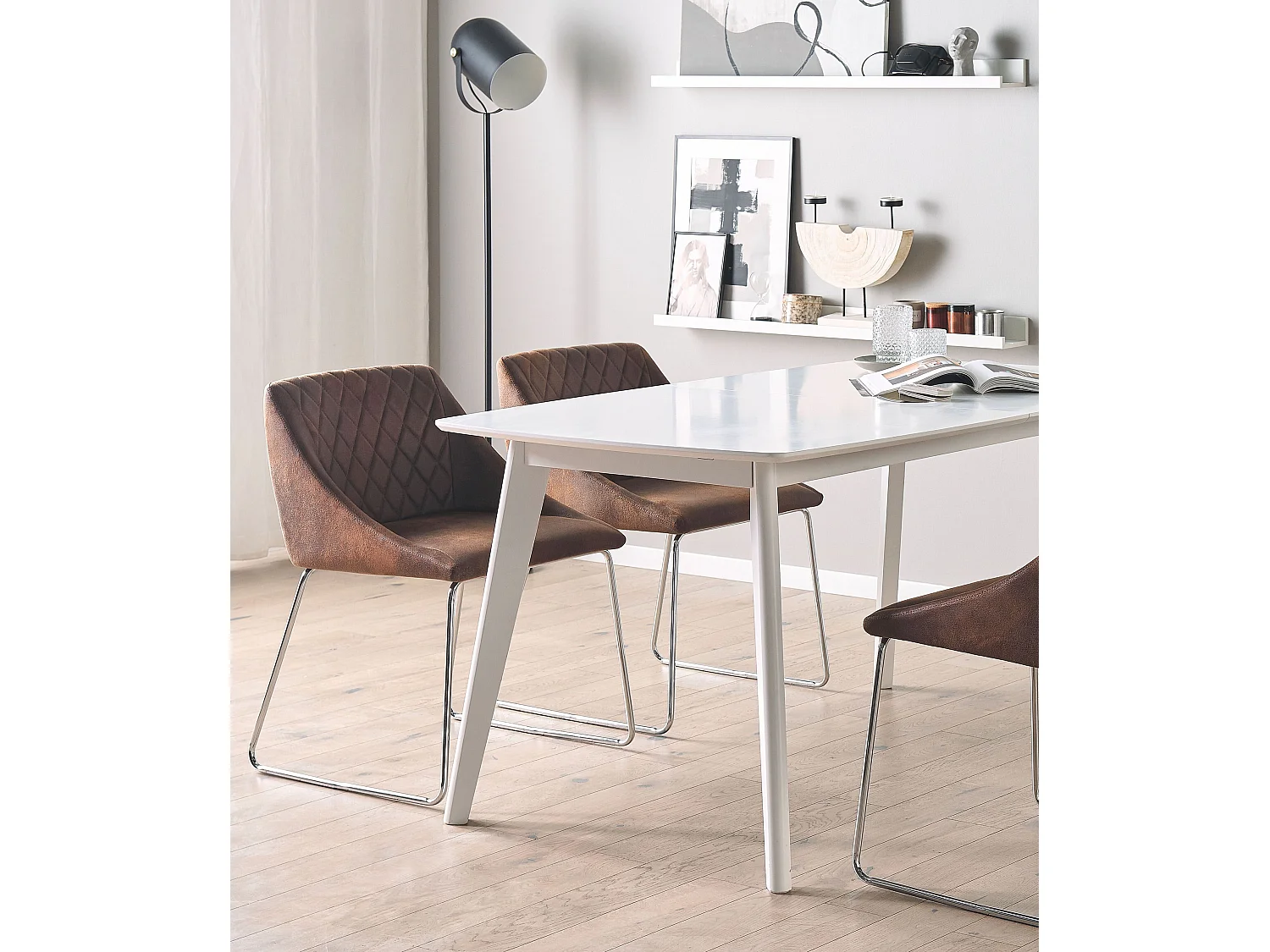 Set van 2 eetkamerstoelen ARCATA Kunstleer Donkerbruin