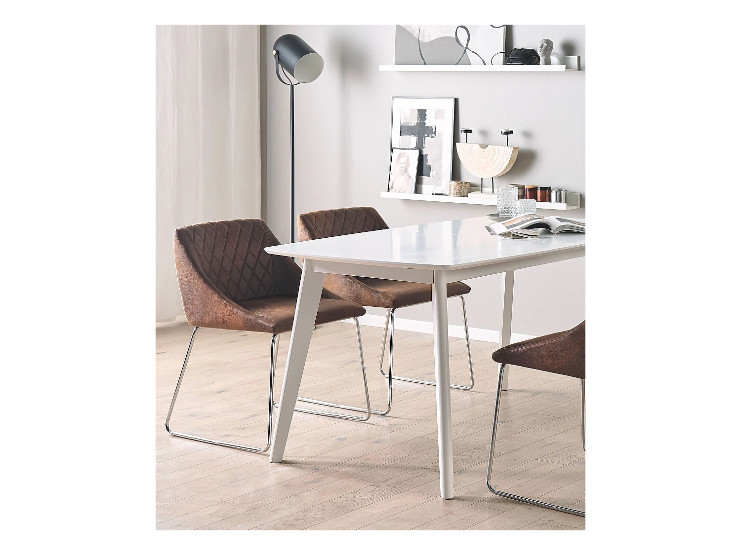 Set van 2 eetkamerstoelen ARCATA Kunstleer Donkerbruin