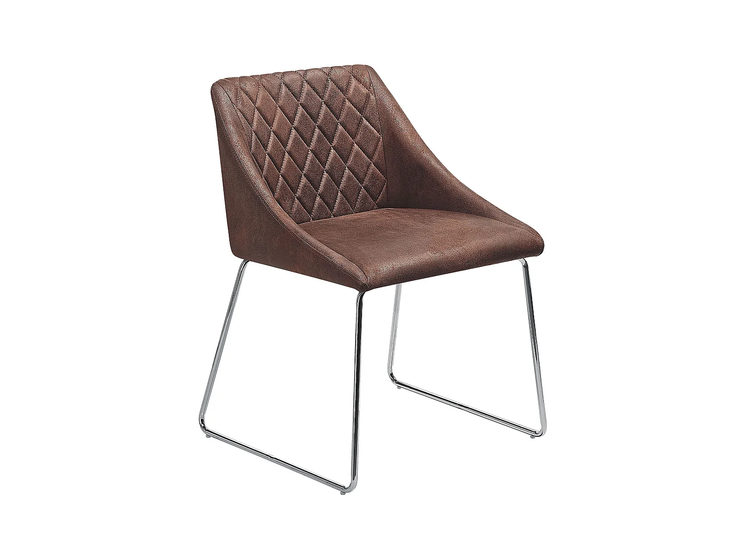 Set van 2 eetkamerstoelen ARCATA Kunstleer Donkerbruin