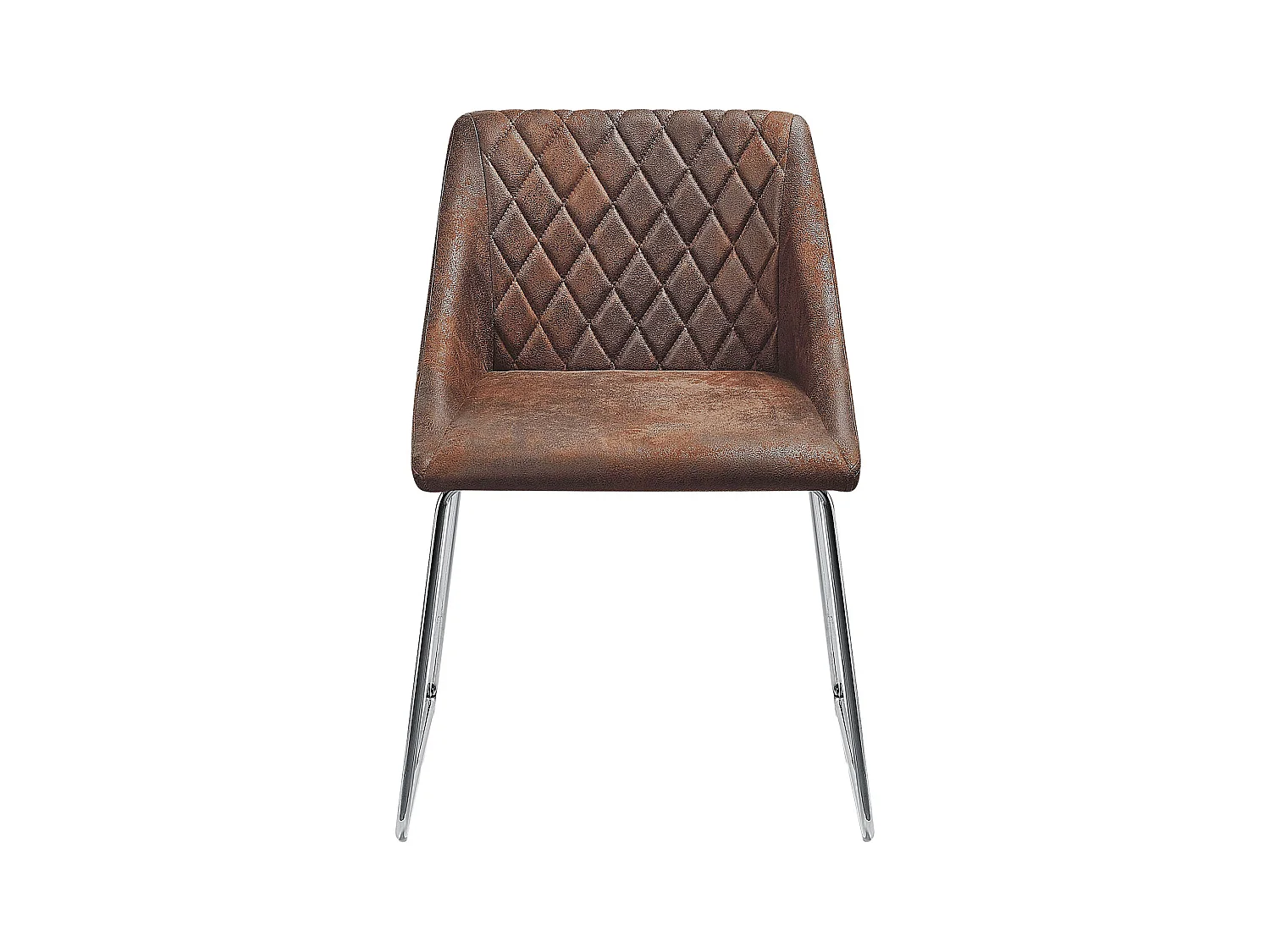 Set van 2 eetkamerstoelen ARCATA Kunstleer Donkerbruin