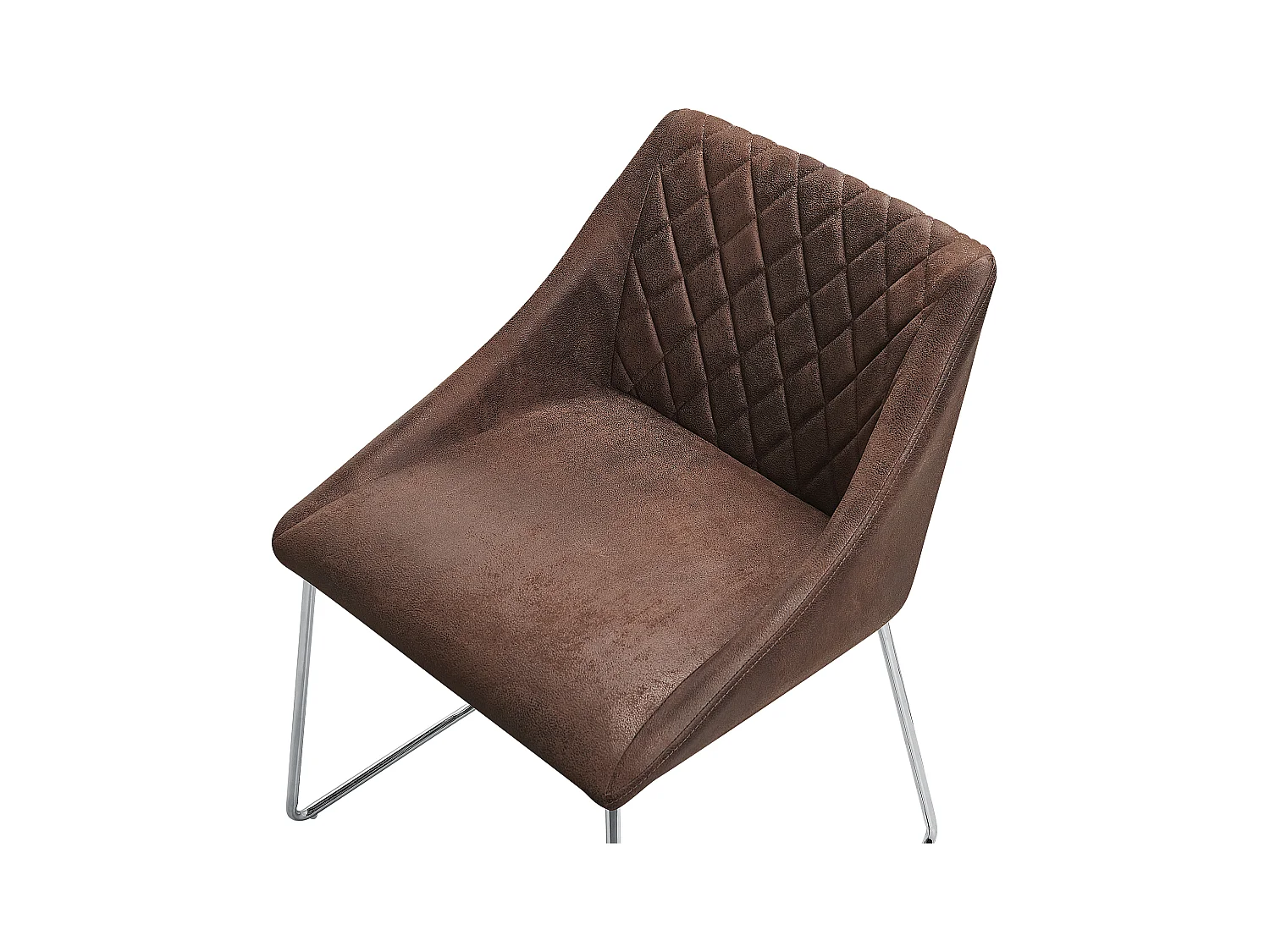 Set van 2 eetkamerstoelen ARCATA Kunstleer Donkerbruin