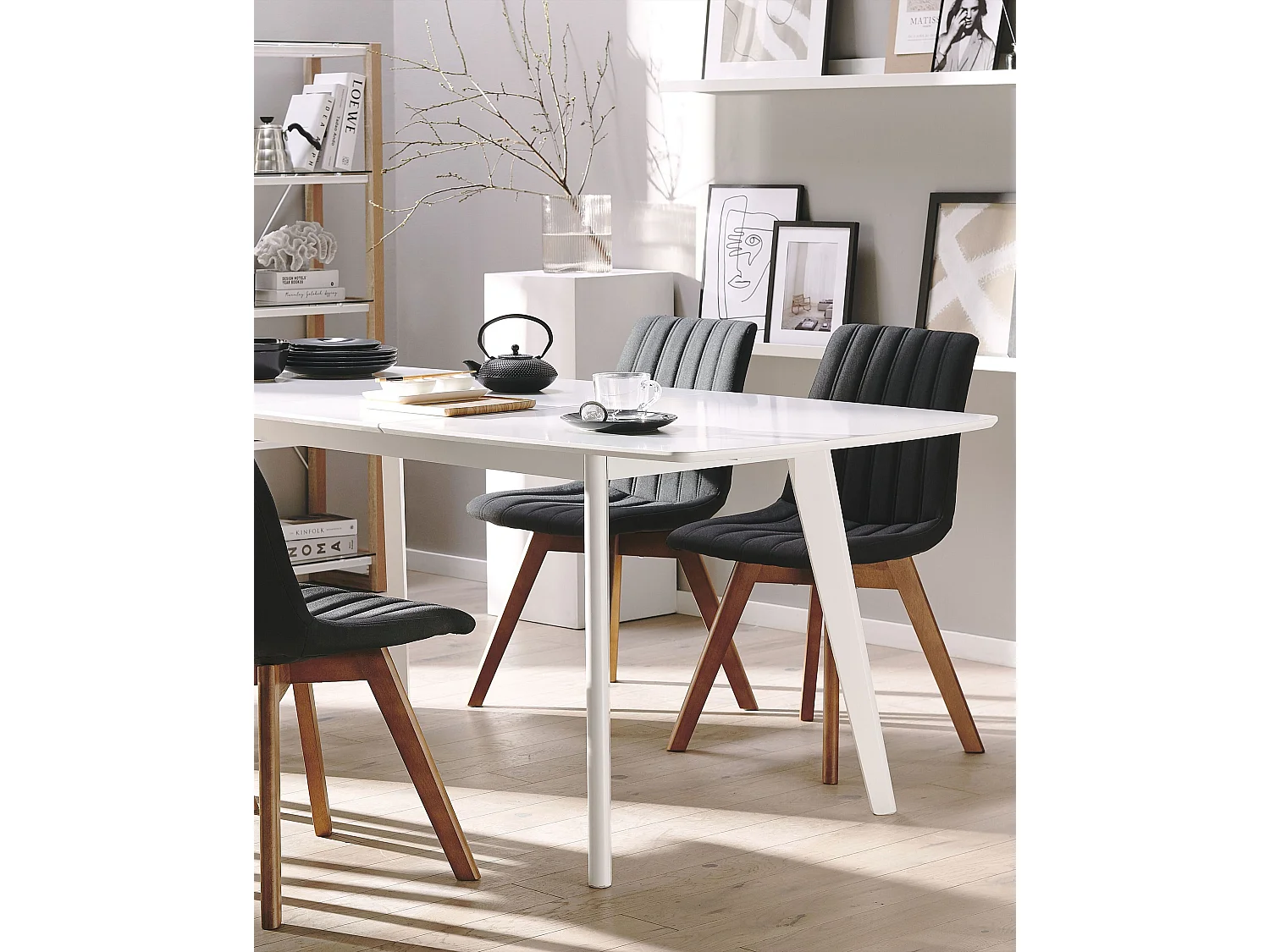 Set van 2 eetkamerstoelen CALGARY Zwart