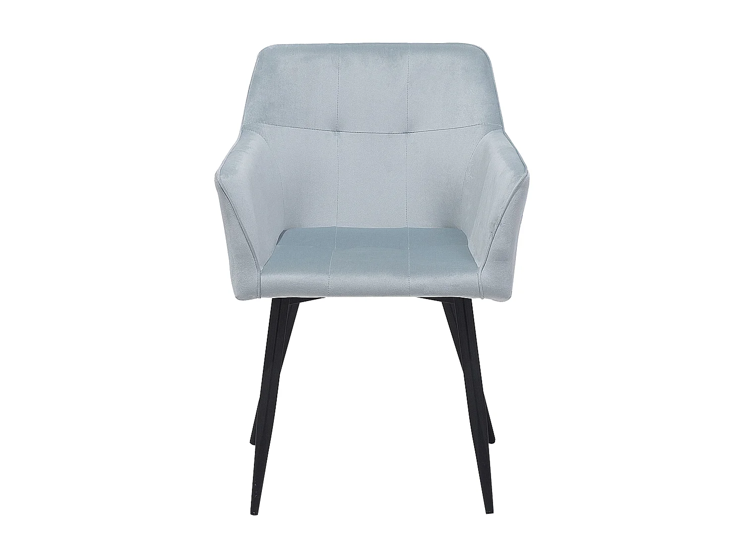 Set van 2 eetkamerstoelen JASMIN Fluweel Lichtgrijs