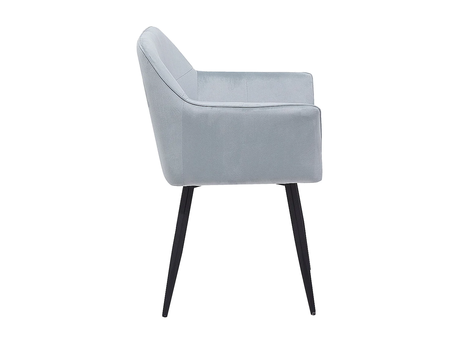 Set van 2 eetkamerstoelen JASMIN Fluweel Lichtgrijs