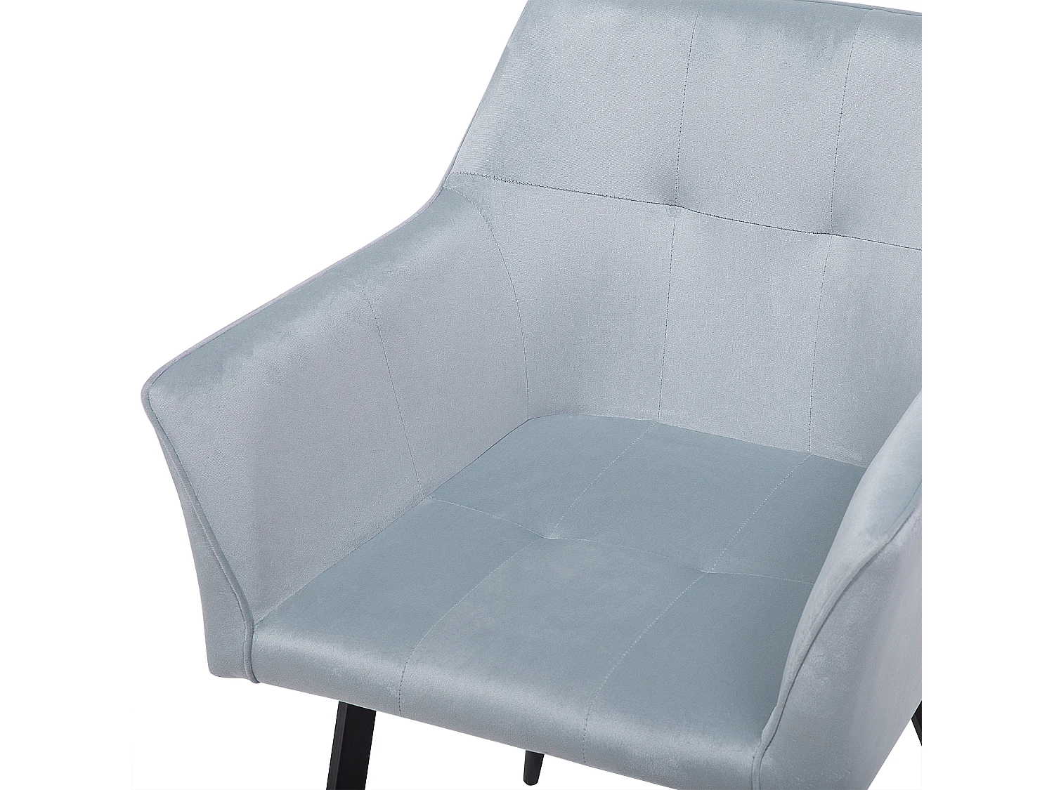 Set van 2 eetkamerstoelen JASMIN Fluweel Lichtgrijs