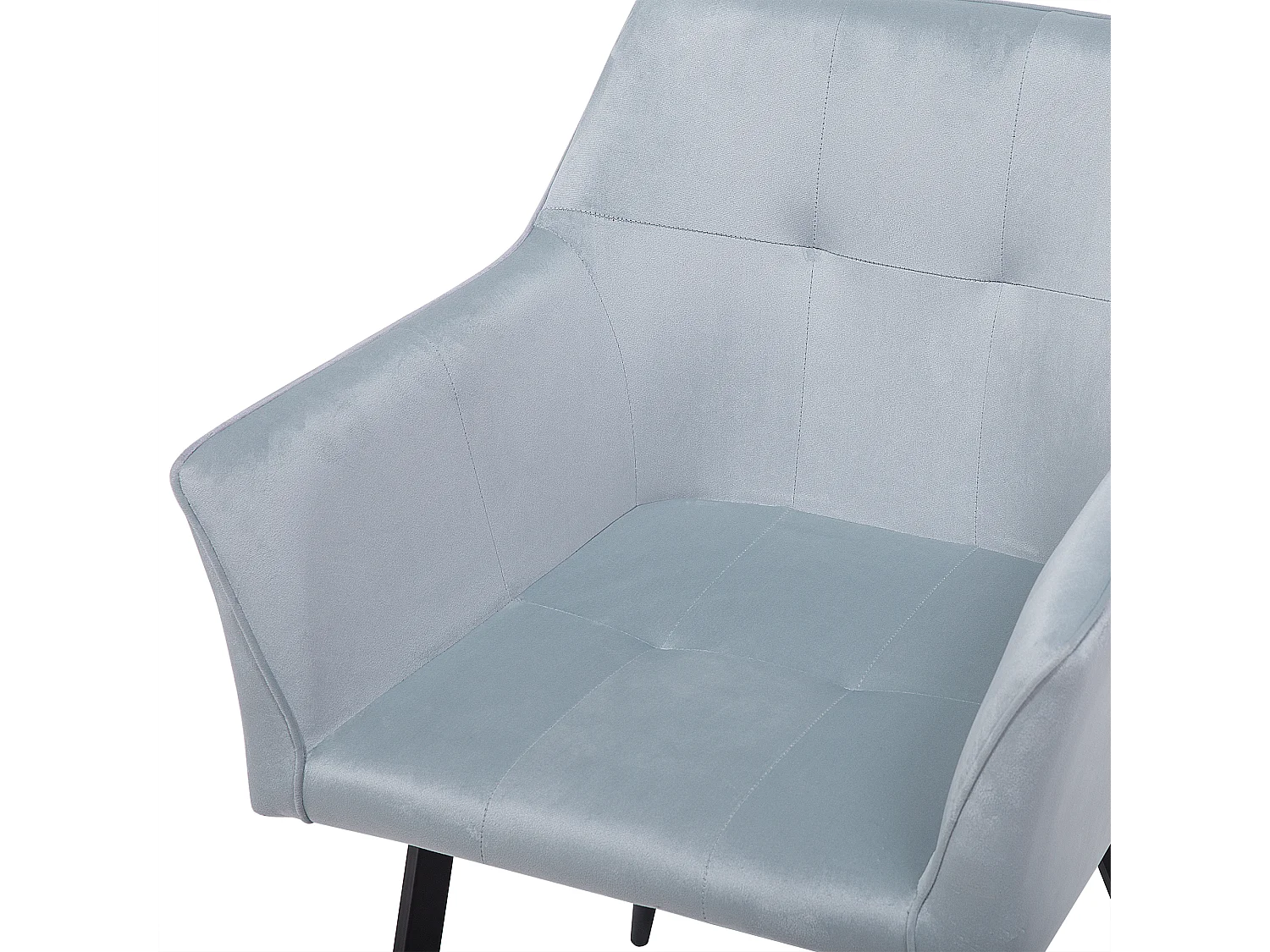 Zestaw 2 krzeseł do jadalni JASMIN Welur Jasnoszary