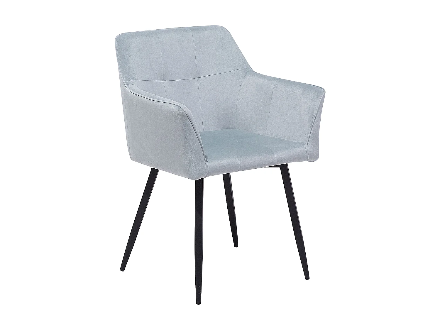 Lot de 2 chaises de salle à manger JASMIN Velours Gris clair