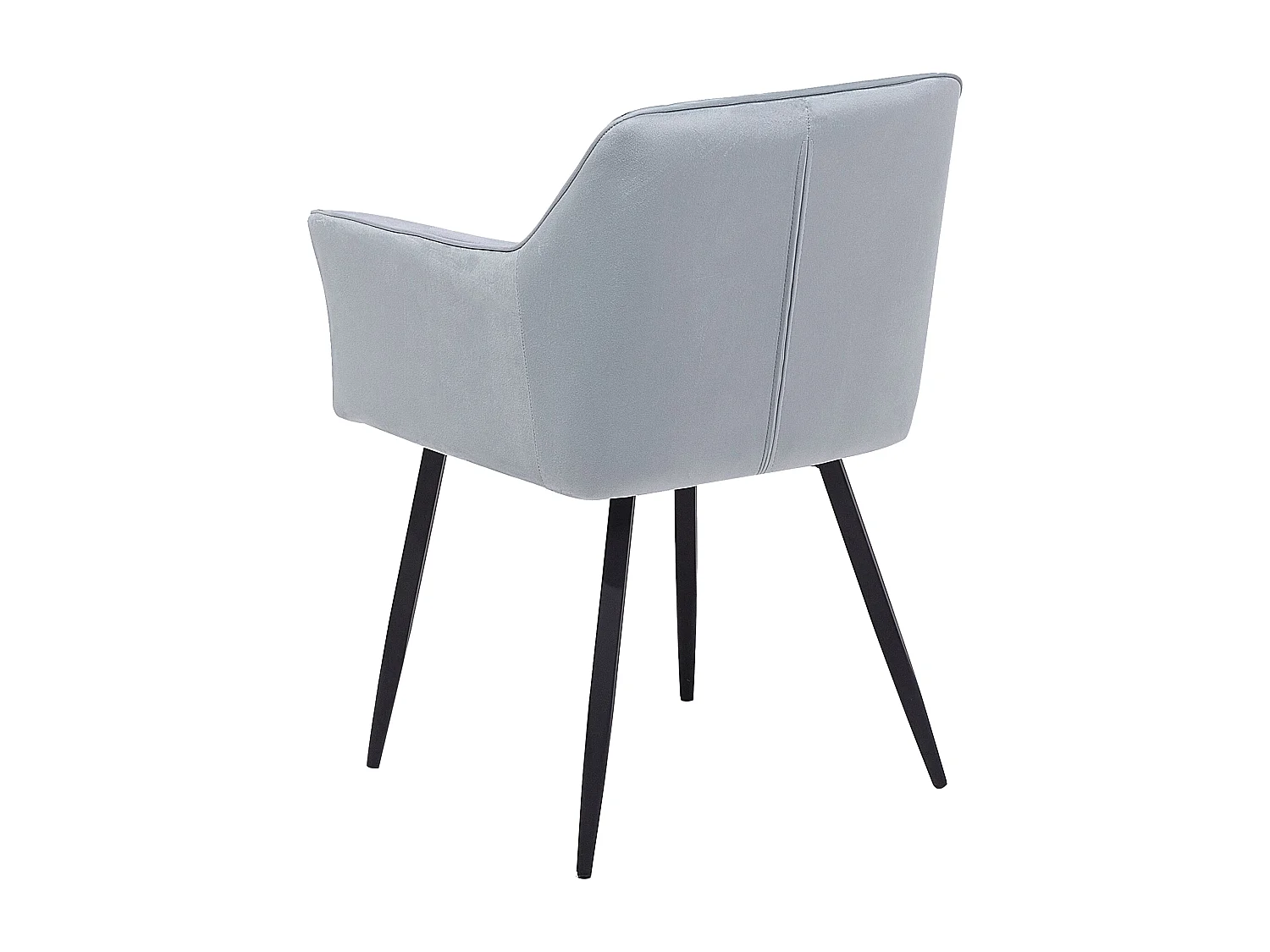 Lot de 2 chaises de salle à manger JASMIN Velours Gris clair