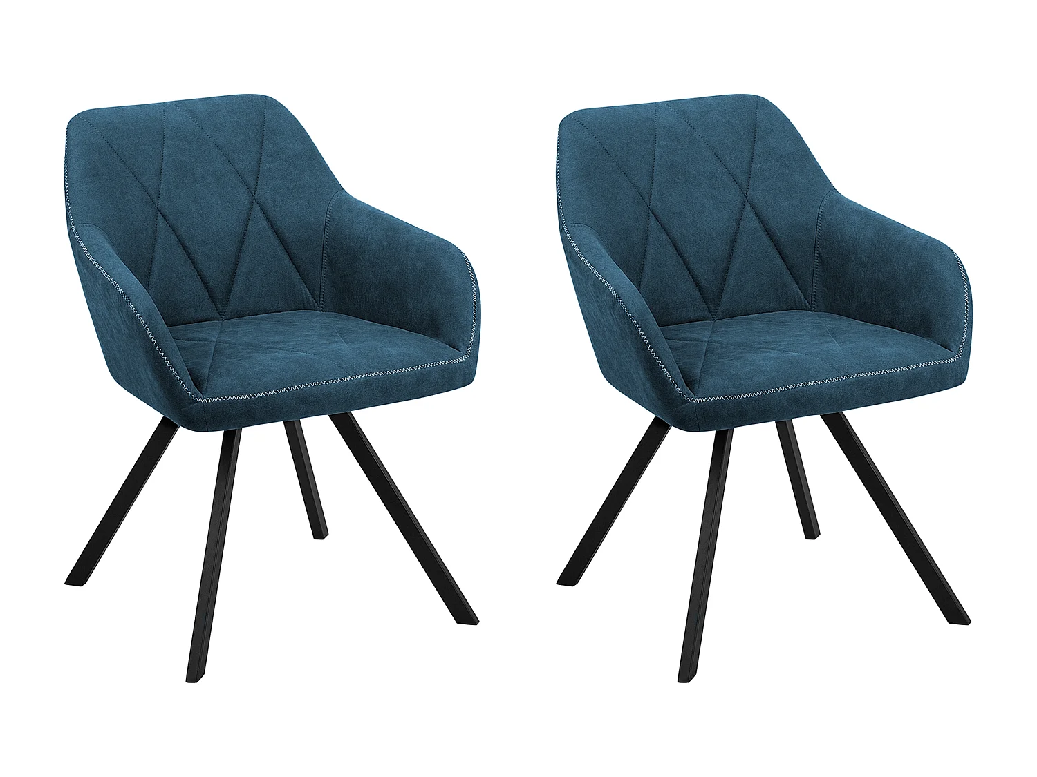 Set di 2 sedie da pranzo MONEE Blu oltremare