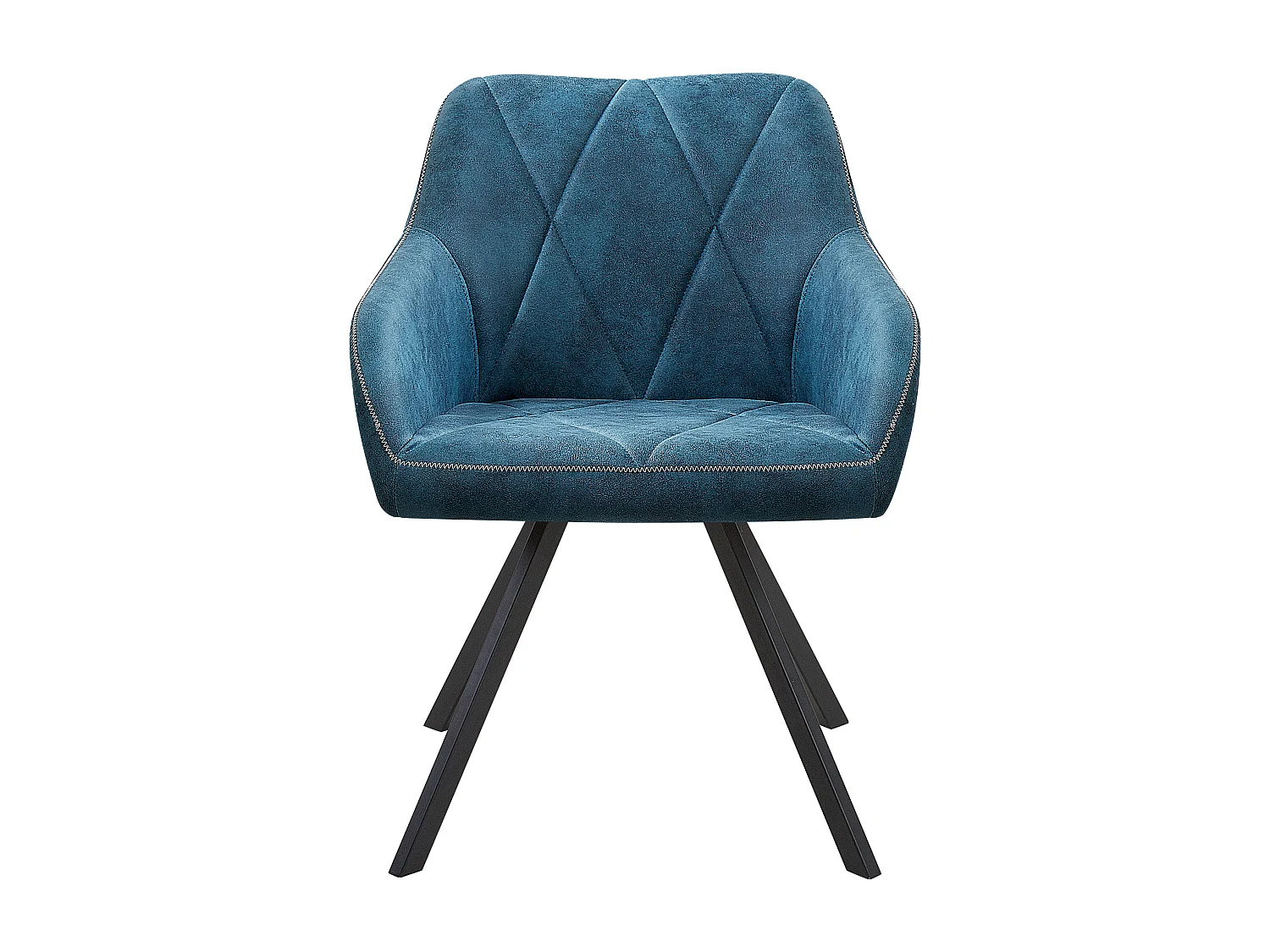 Lot de 2 chaises de salle à manger MONEE Tissu Bleu azur