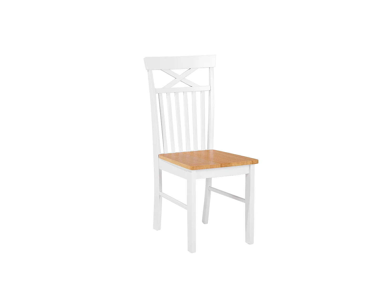 Lot de 2 chaises de salle à manger HOUSTON Bois Blanc