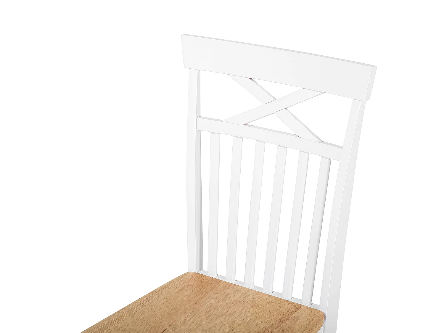 Lot de 2 chaises de salle à manger HOUSTON Bois Blanc