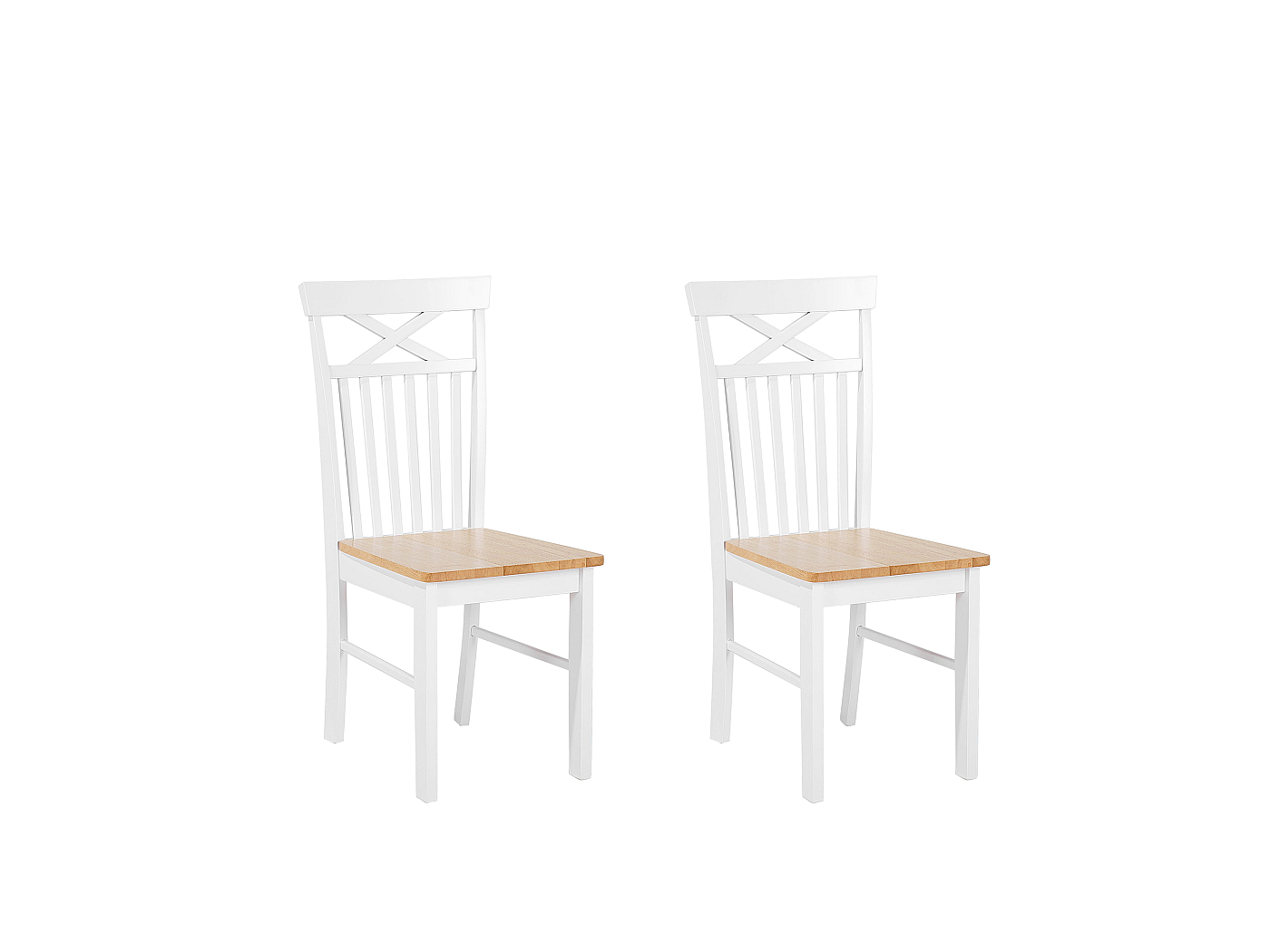 Set de 2 chaises de salle à manger blanches HOUSTON