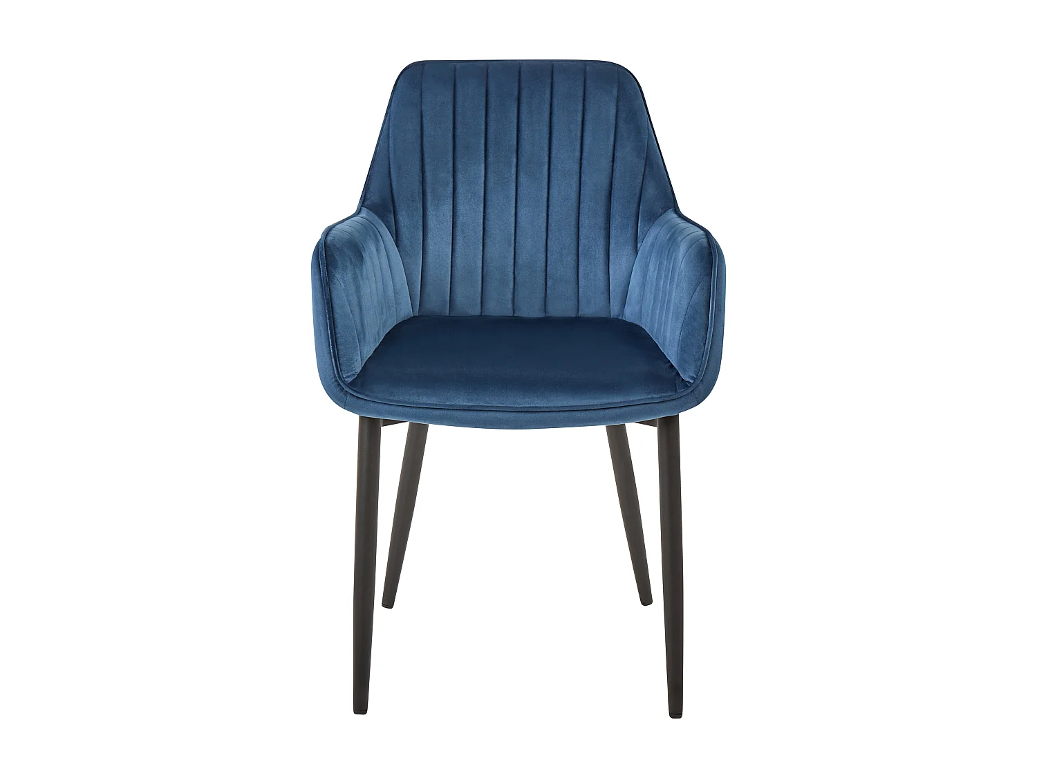 Set di 2 sedie da pranzo WELLSTON Velluto Blu scuro