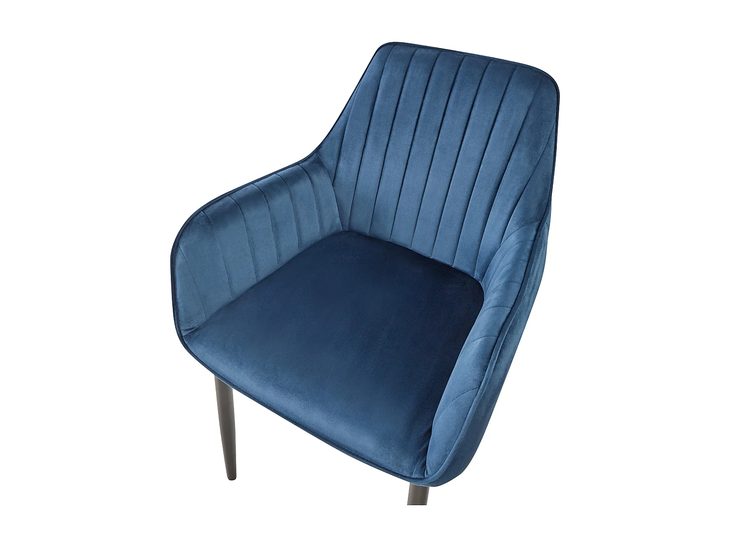 Set di 2 sedie da pranzo WELLSTON Velluto Blu scuro