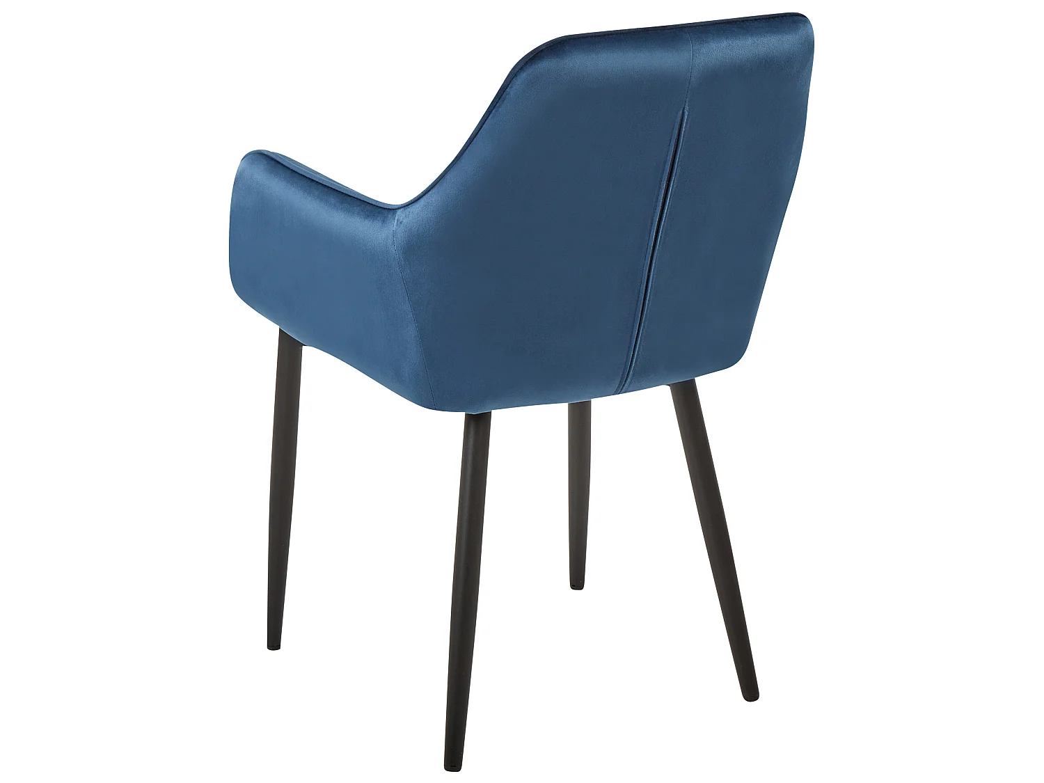 Lot de 2 chaises de salle à manger WELLSTON Velours Bleu foncé