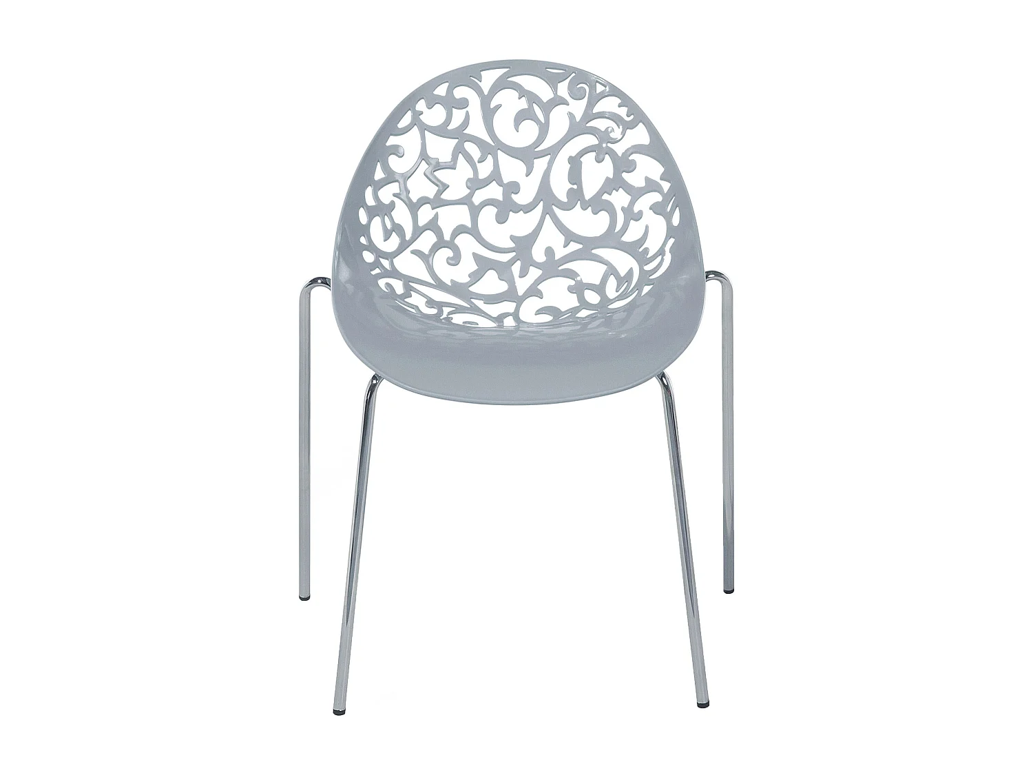 Lot de 4 chaises de salle à manger MUMFORD Gris clair