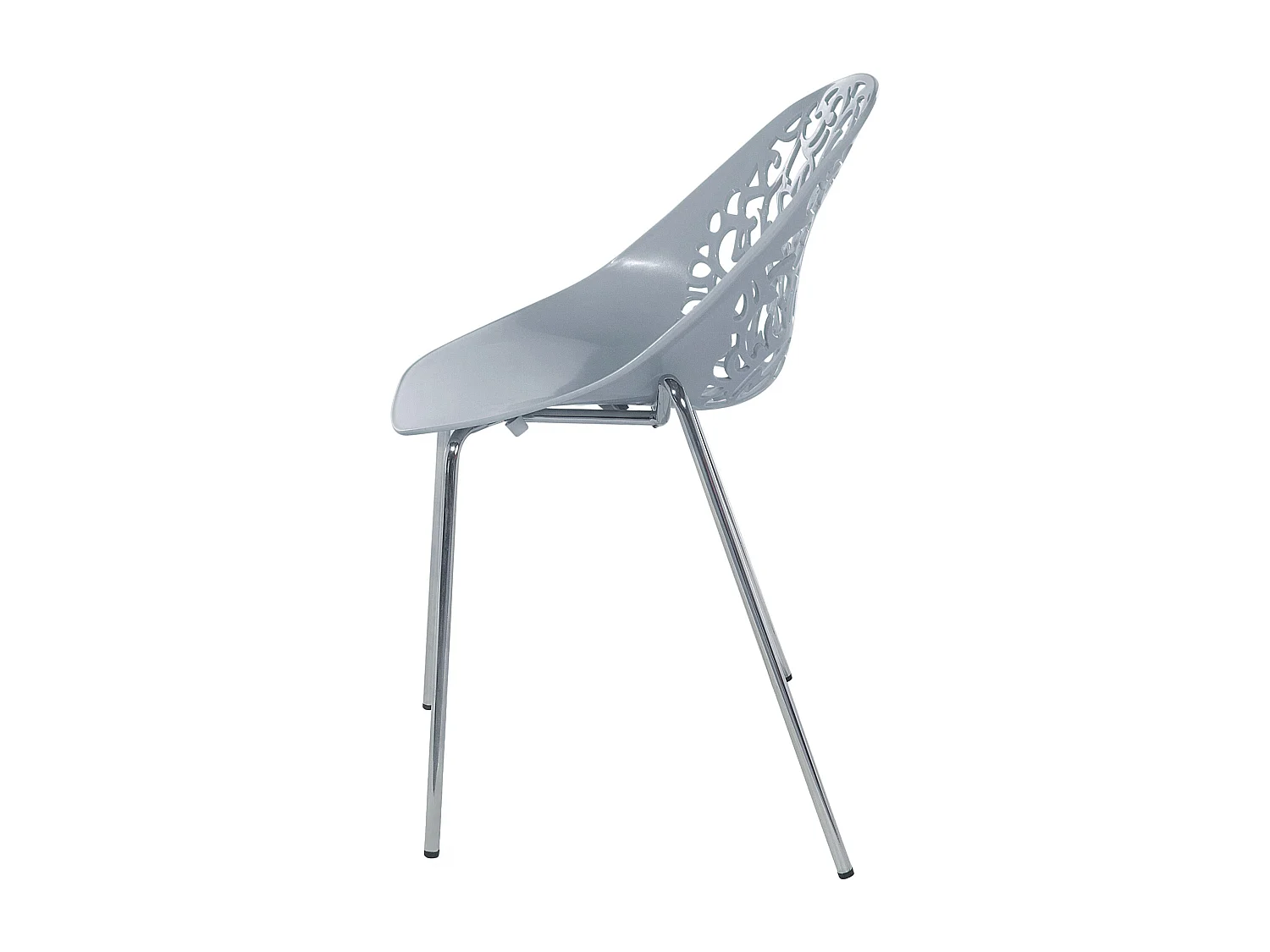 Lot de 4 chaises de salle à manger MUMFORD Gris clair