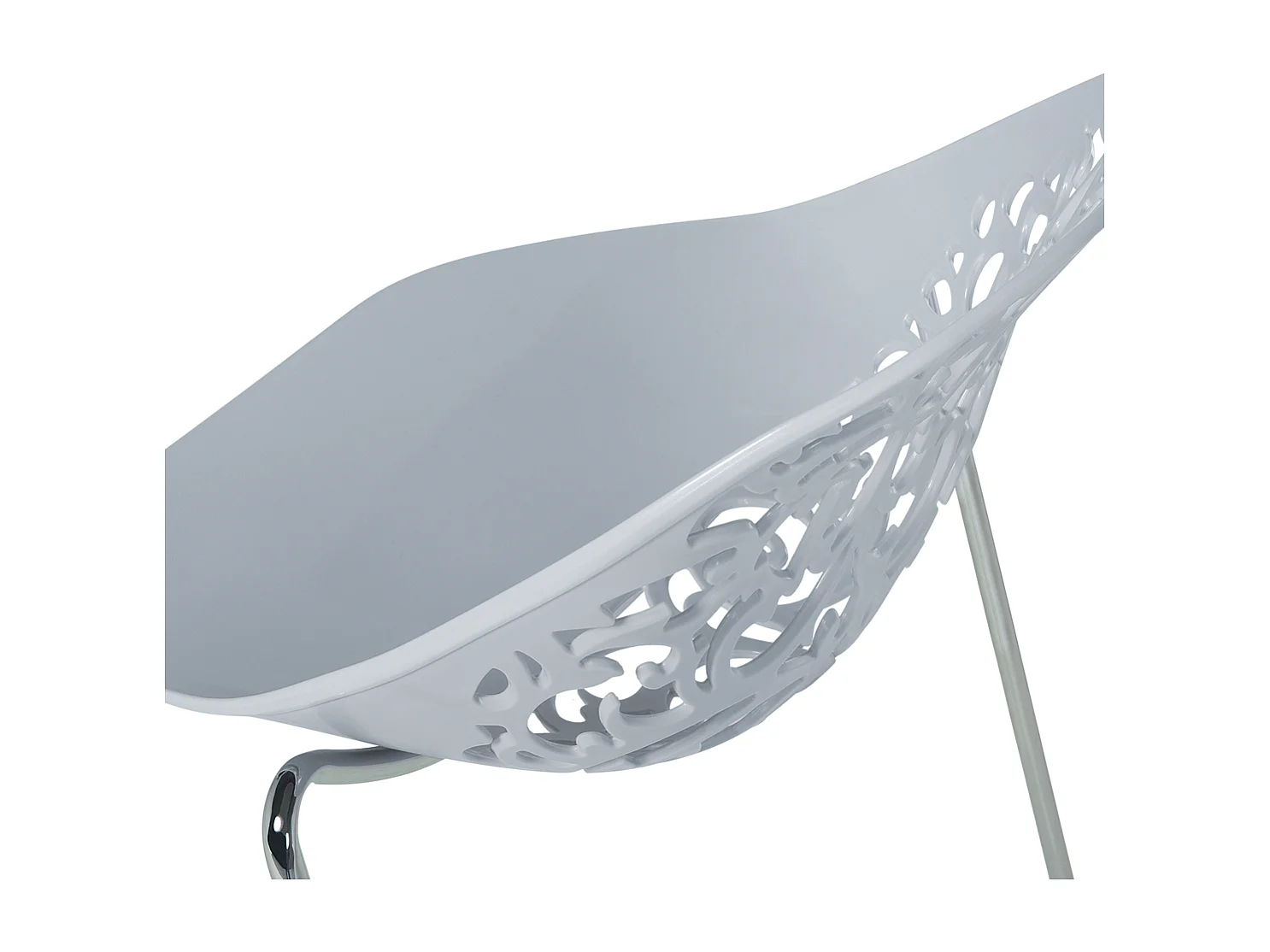 Lot de 4 chaises de salle à manger MUMFORD Gris clair