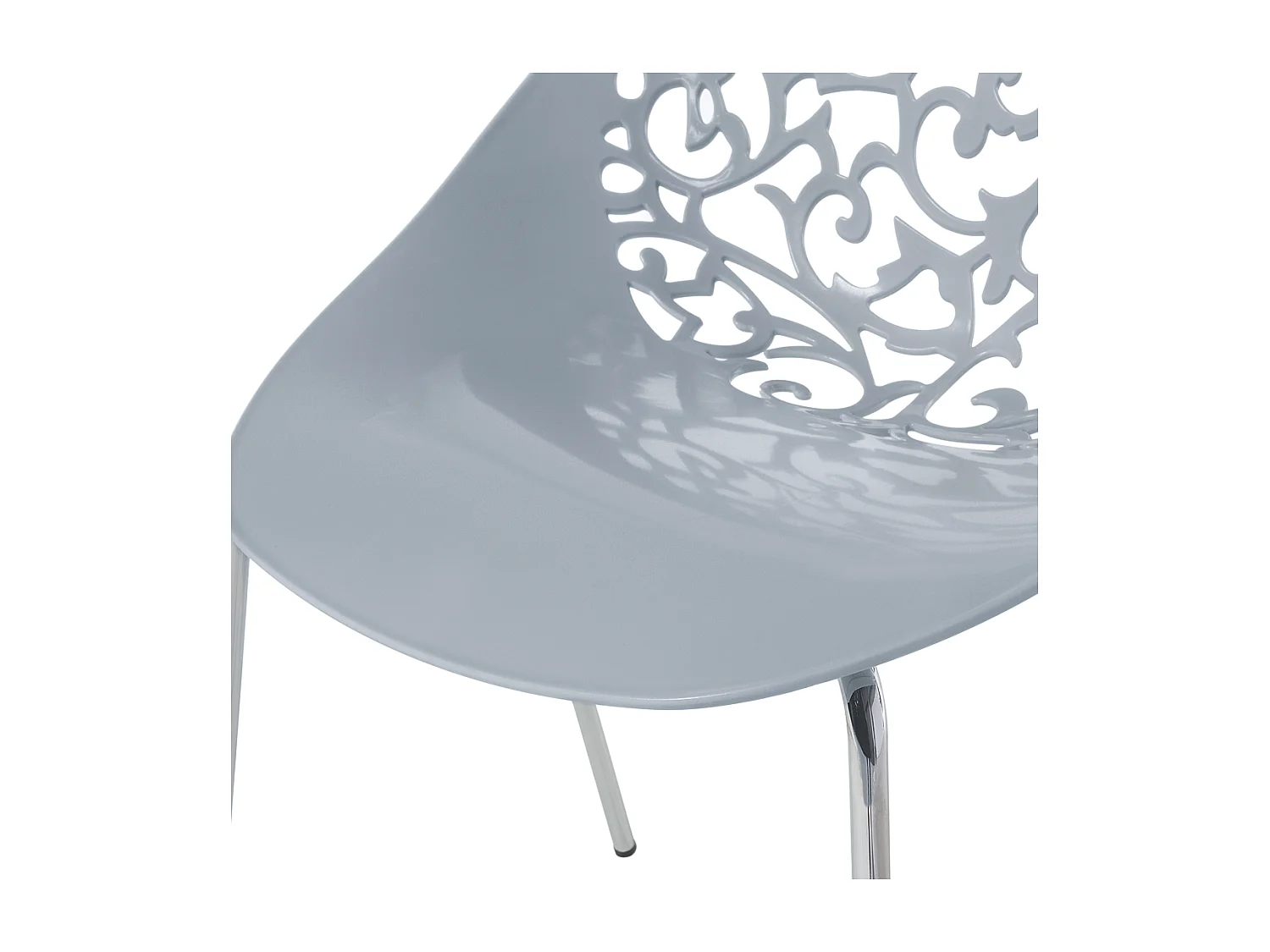 Conjunto de 4 cadeiras de jantar MUMFORD Cinzento claro