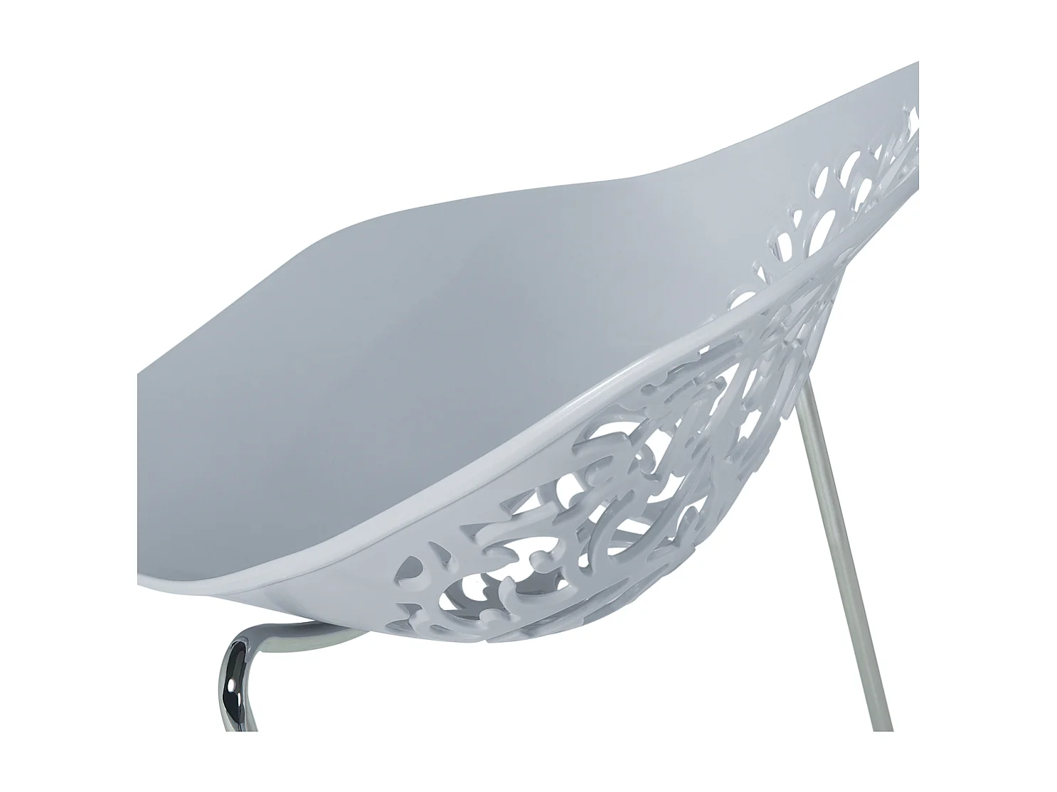 Conjunto de 4 cadeiras de jantar MUMFORD Cinzento claro