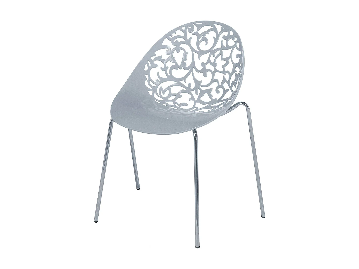 Lot de 4 chaises de salle à manger MUMFORD Gris clair
