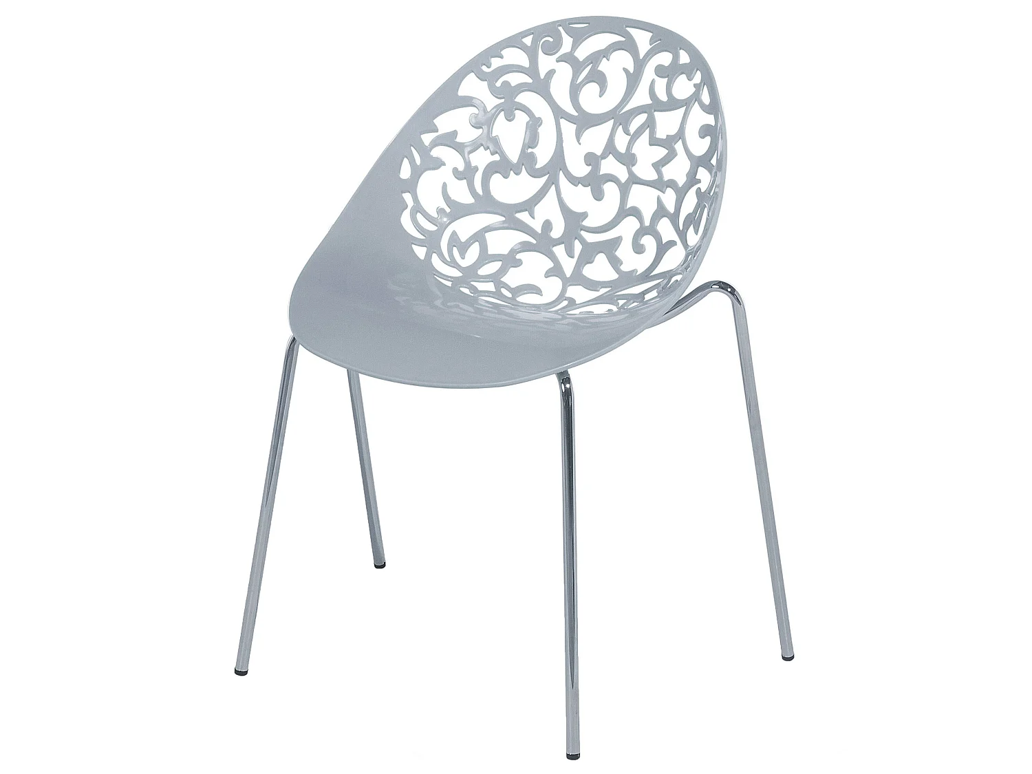 Set van 4 eetkamerstoelen MUMFORD Lichtgrijs