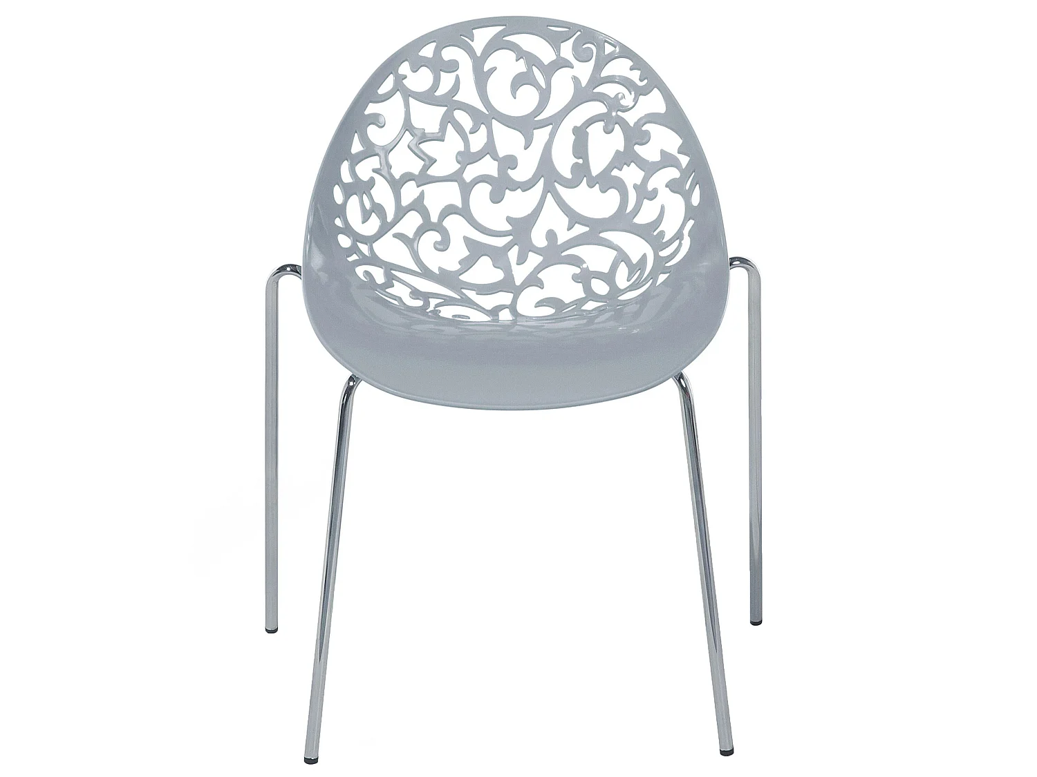 Set van 4 eetkamerstoelen MUMFORD Lichtgrijs