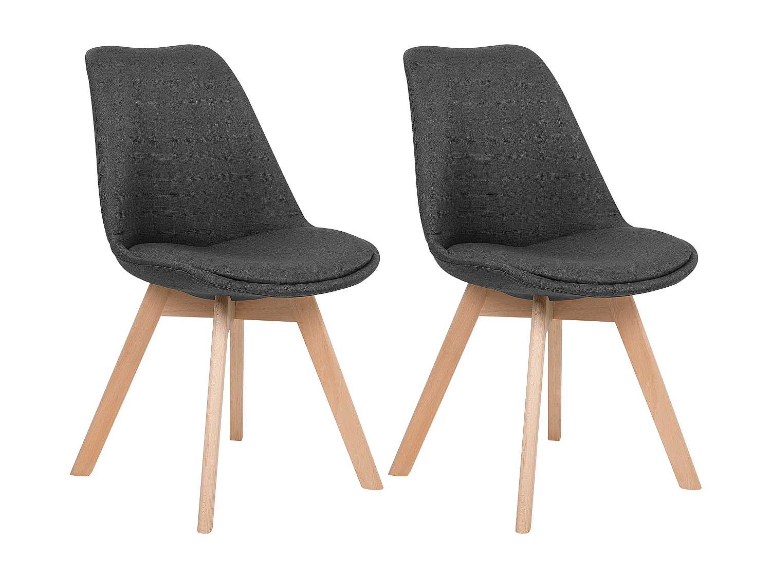 Set van 2 eetkamerstoelen DAKOTA II Donkergrijs