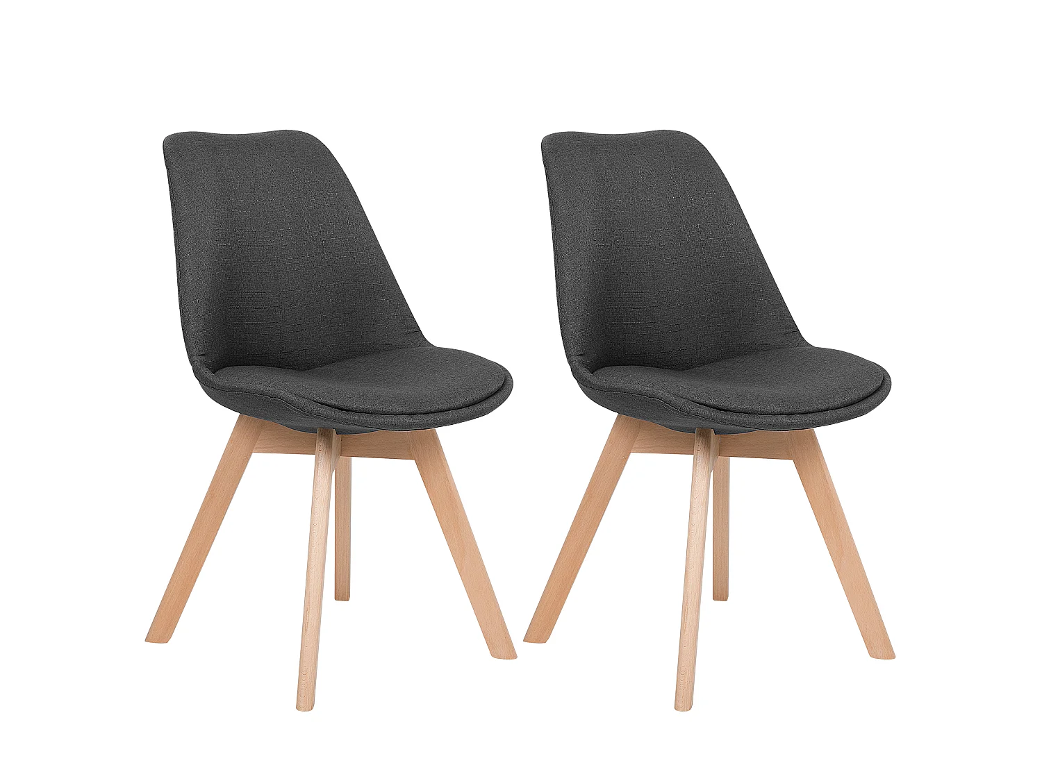 Set van 2 eetkamerstoelen DAKOTA II Donkergrijs