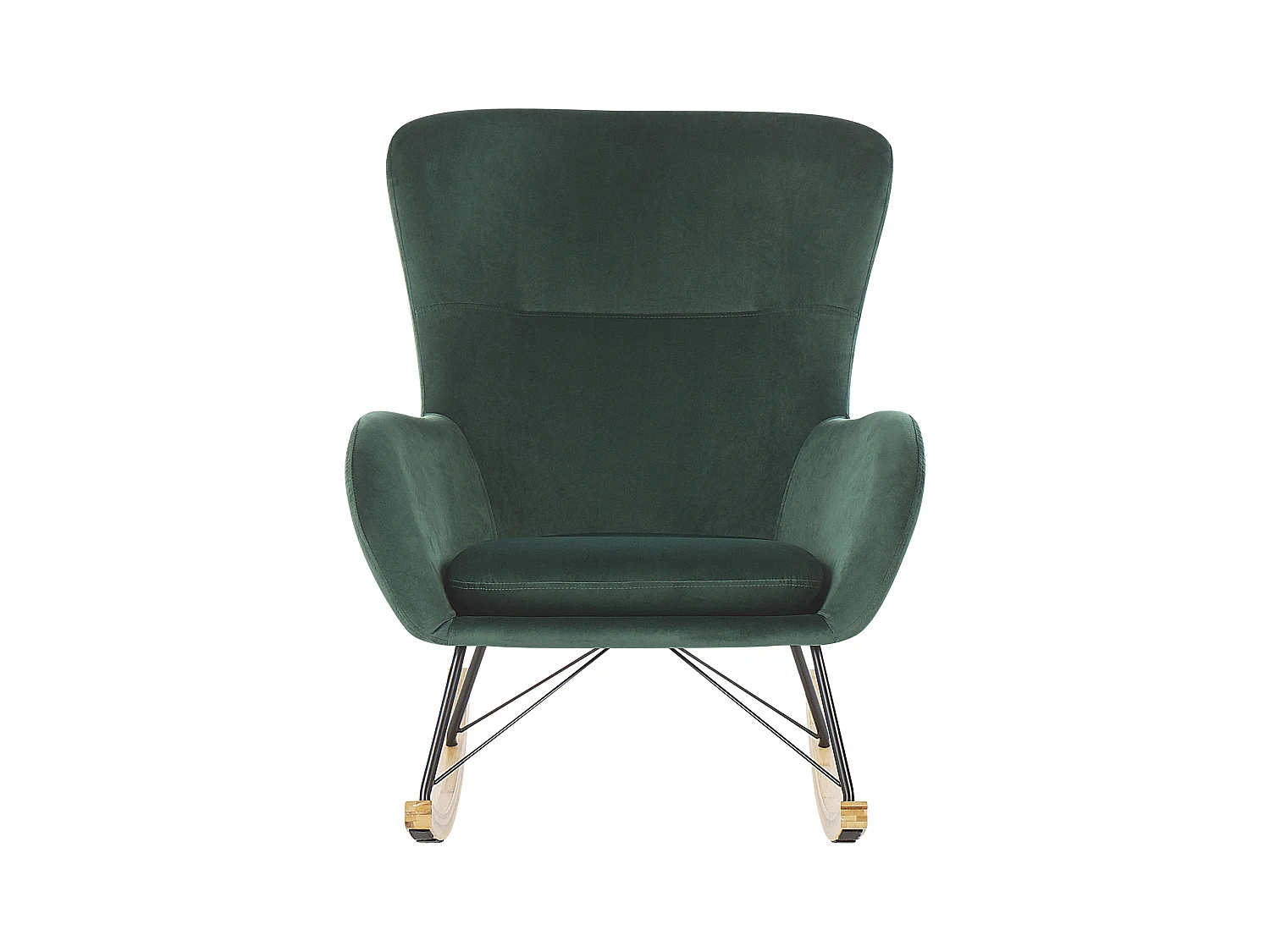 Poltrona a dondolo ELLAN Velluto Verde scuro