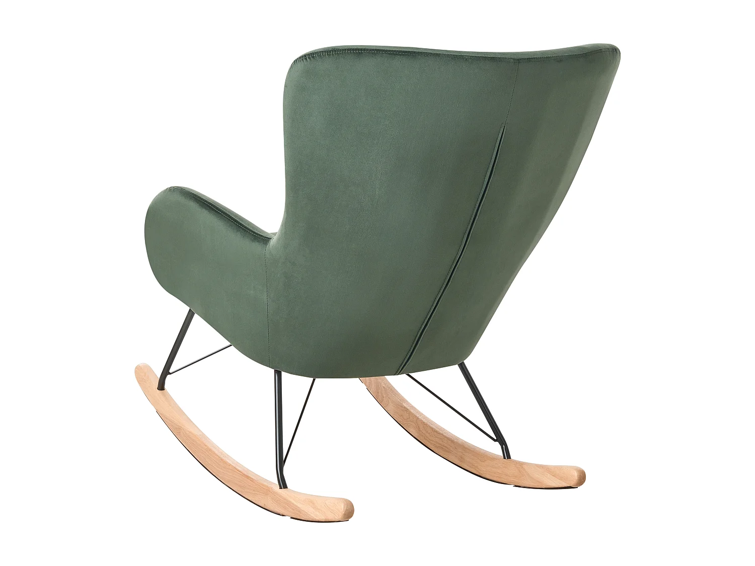 Poltrona a dondolo ELLAN Velluto Verde scuro