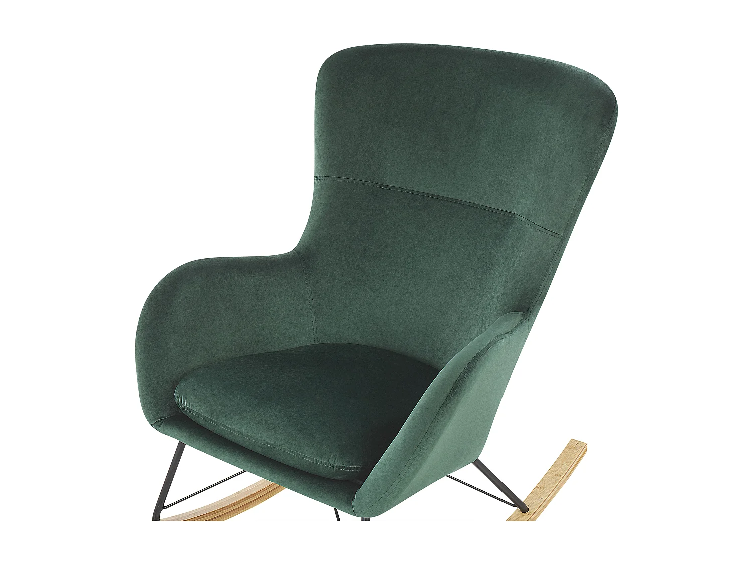 Schommelstoel ELLAN Fluweel Donkergroen