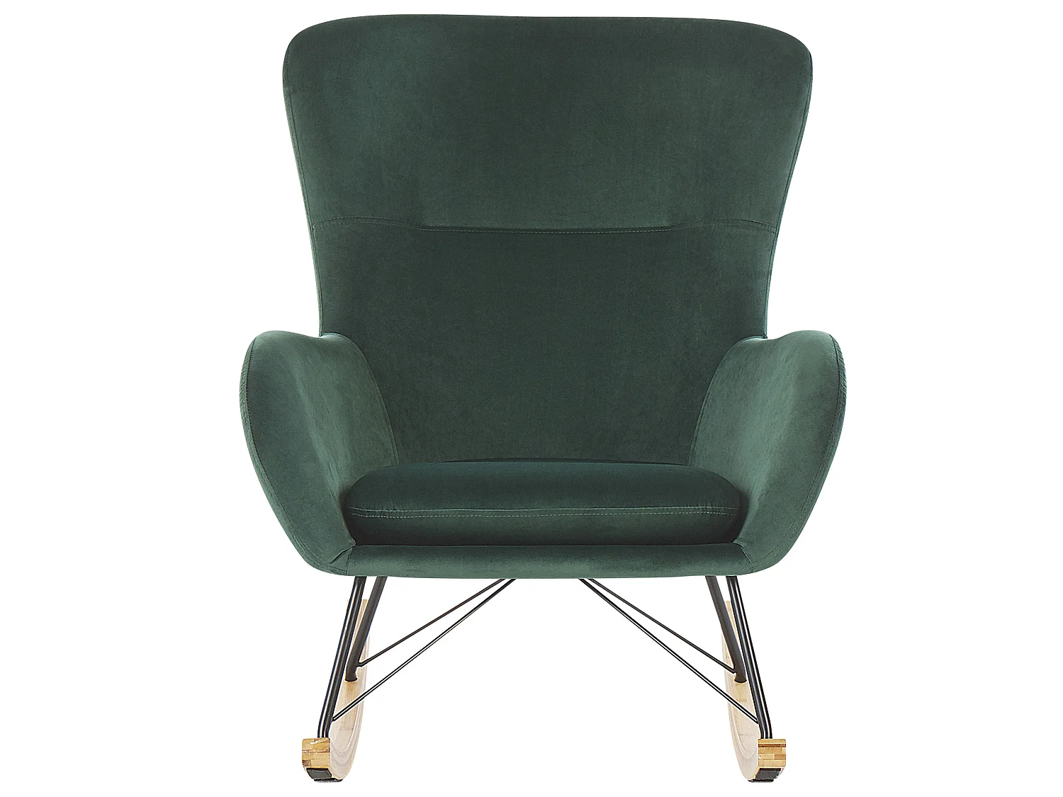 Fauteuil à bascule ELLAN Velours Vert foncé