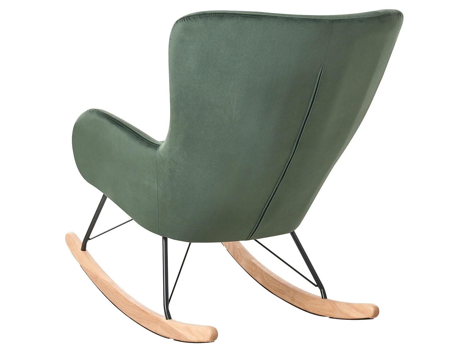 Fauteuil à bascule ELLAN Velours Vert foncé