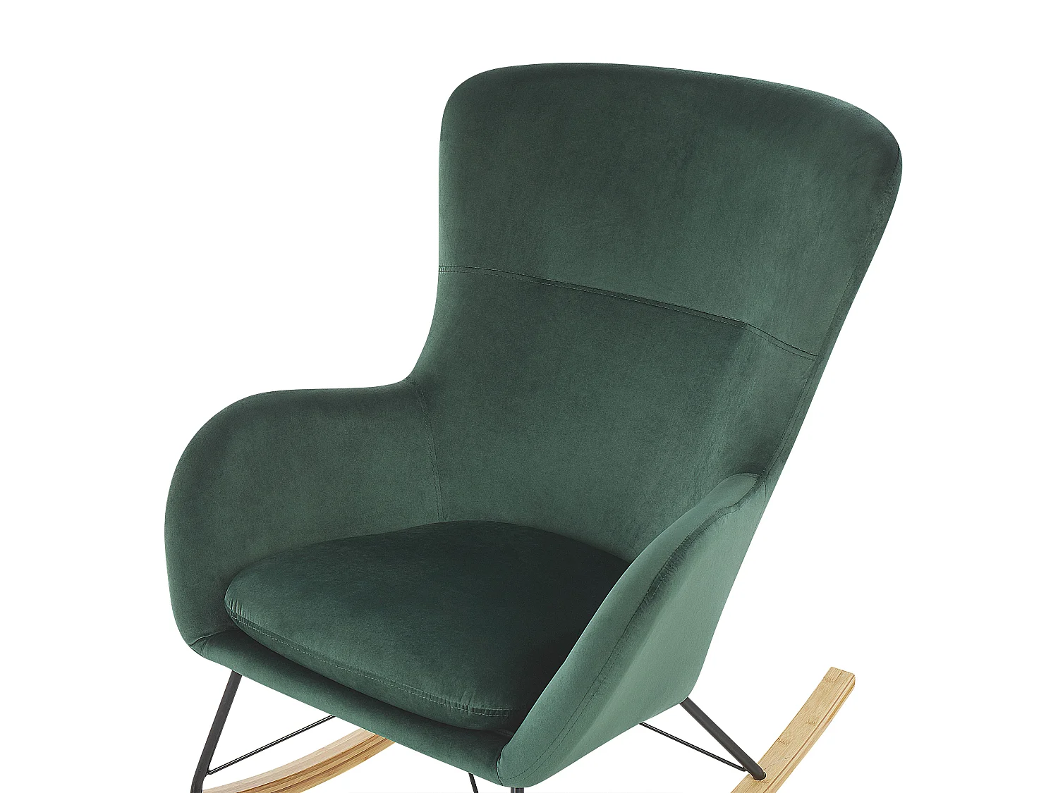 Fauteuil à bascule ELLAN Velours Vert foncé