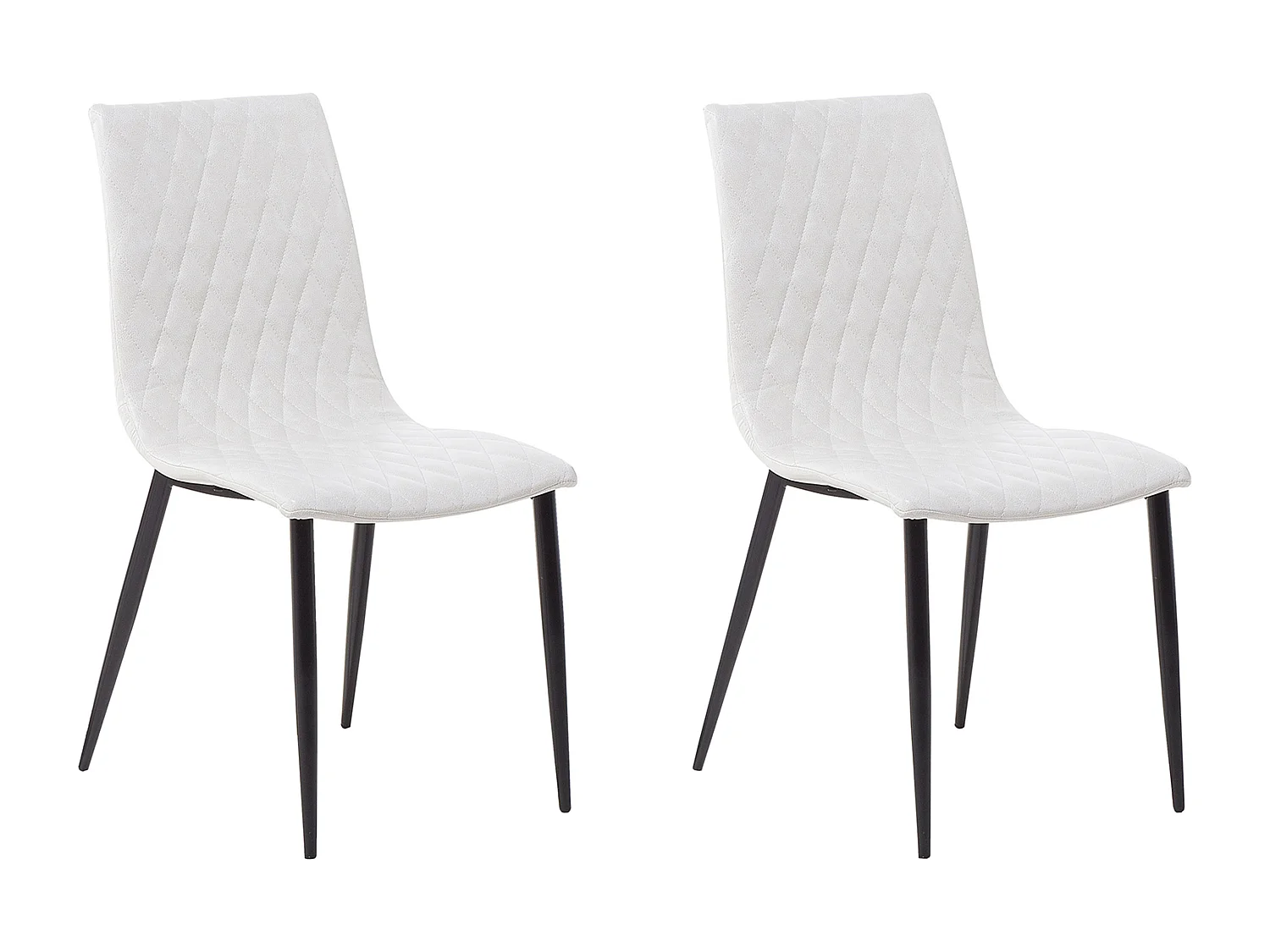 Set van 2 eetkamerstoelen MONTANA Kunstleer Crème