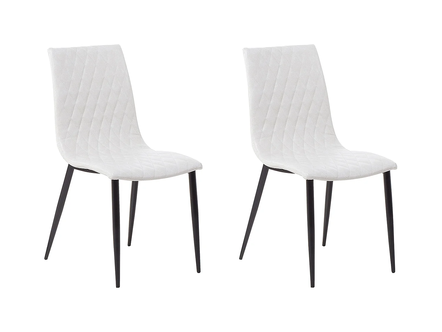 Lot de 2 chaises de salle à manger MONTANA Cuir PU Blanc