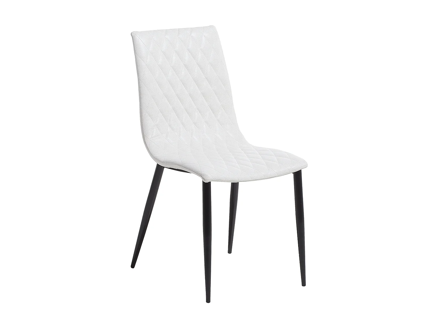Lot de 2 chaises de salle à manger MONTANA Cuir PU Blanc