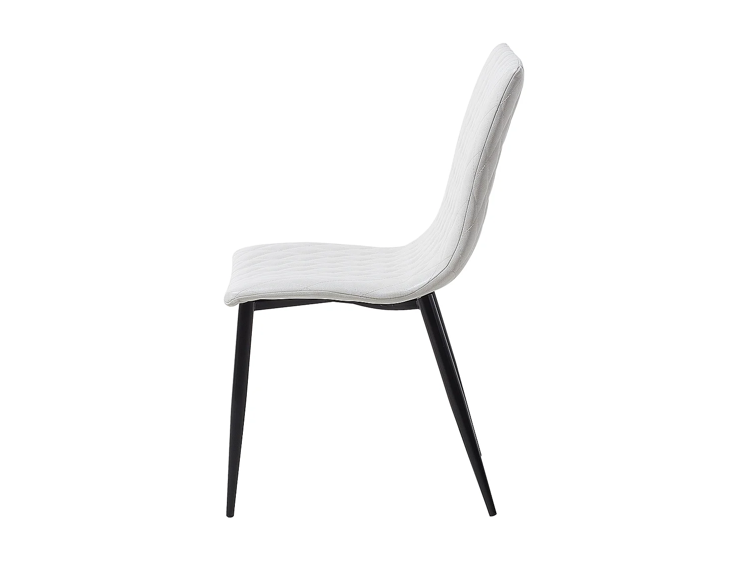 Lot de 2 chaises de salle à manger MONTANA Cuir PU Blanc