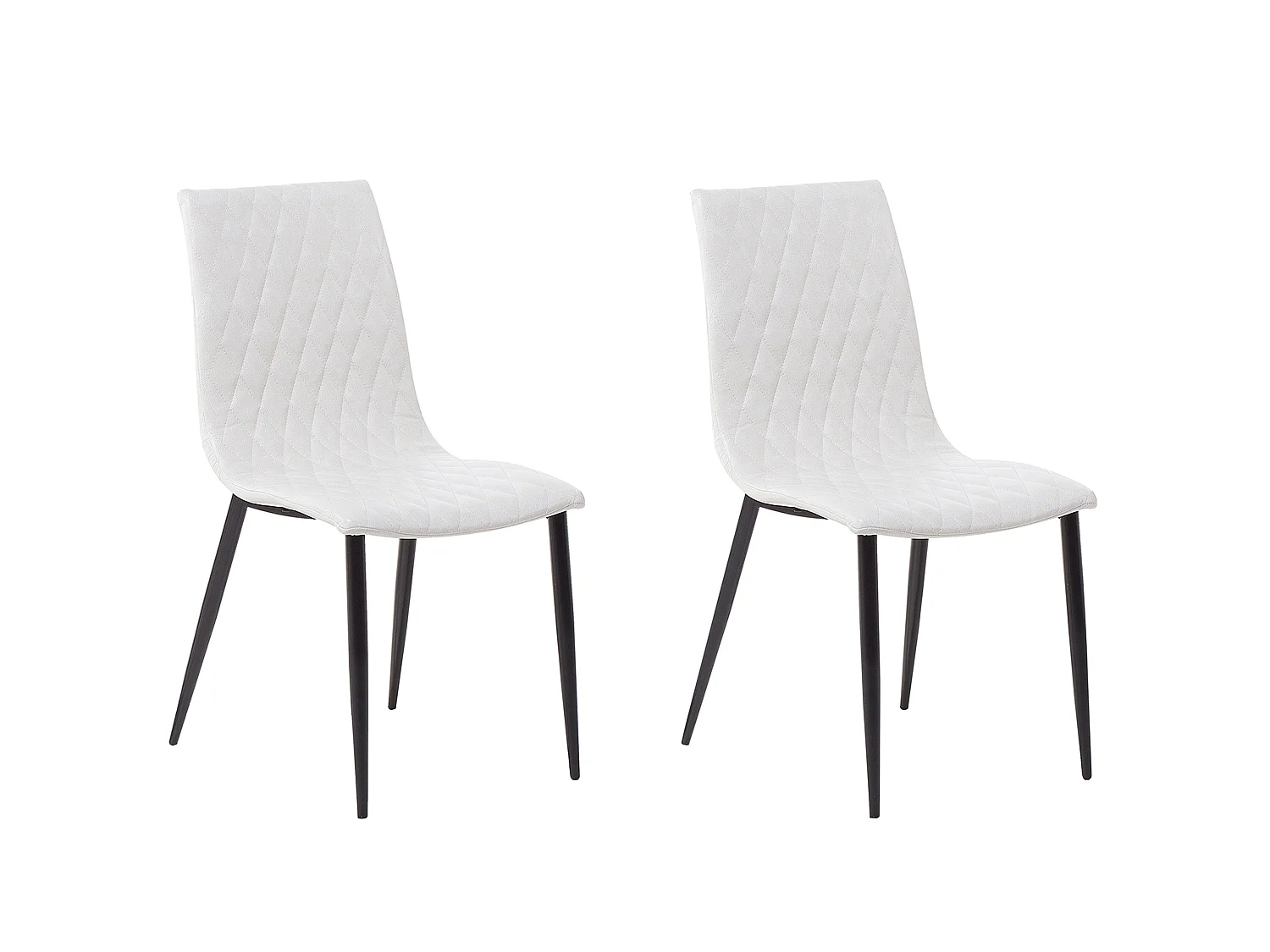 Set van 2 eetkamerstoelen MONTANA Kunstleer Crème