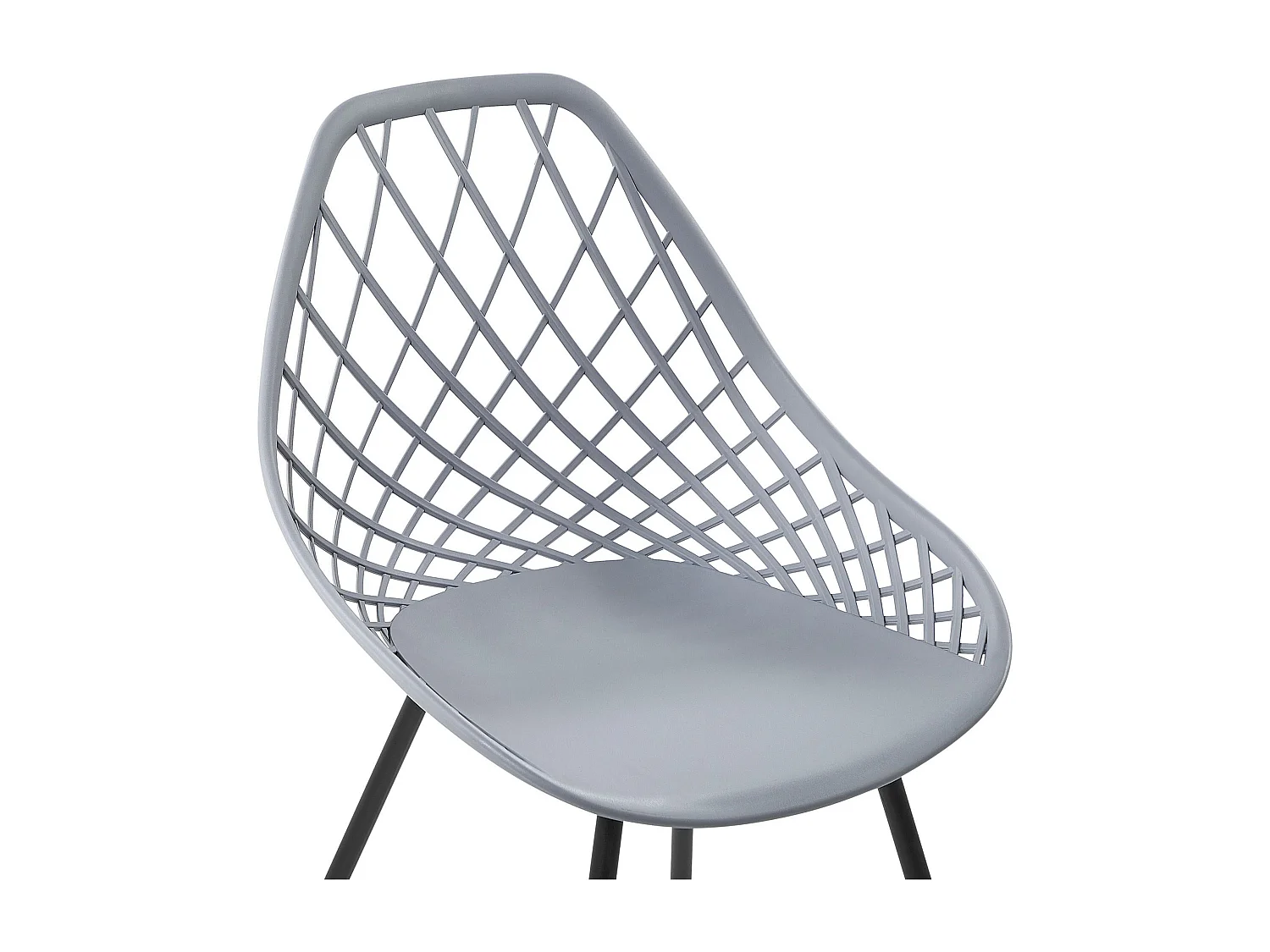 Lot de 2 chaises de salle à manger CANTON Gris clair