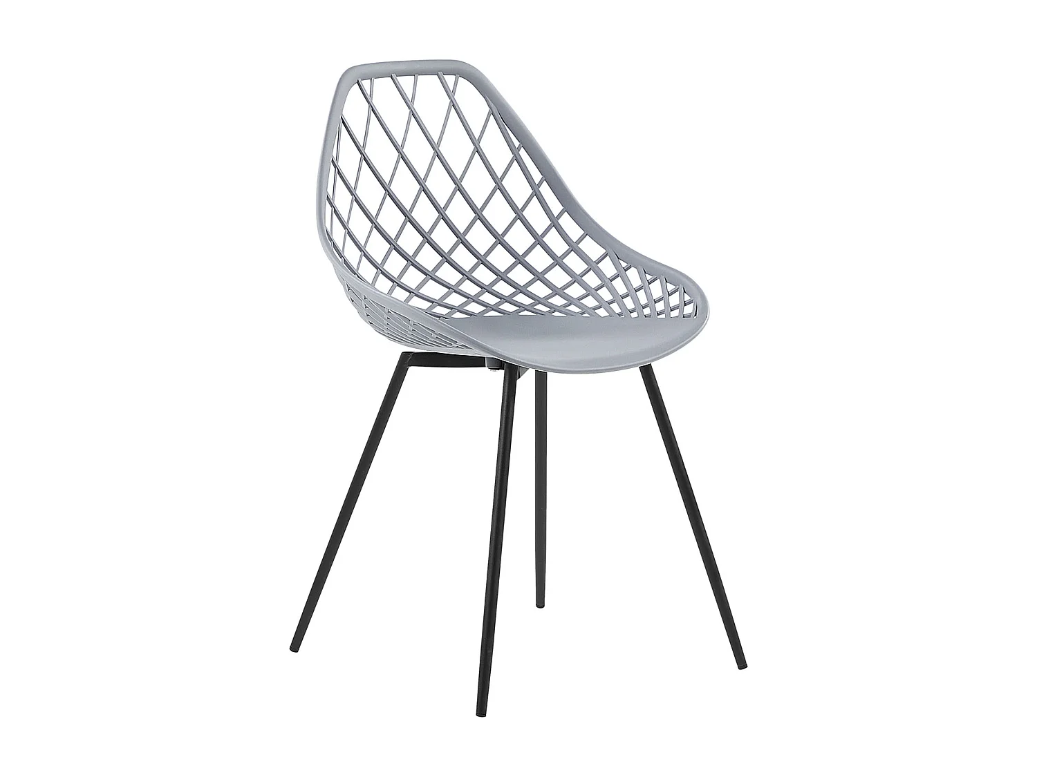Lot de 2 chaises de salle à manger CANTON Gris clair