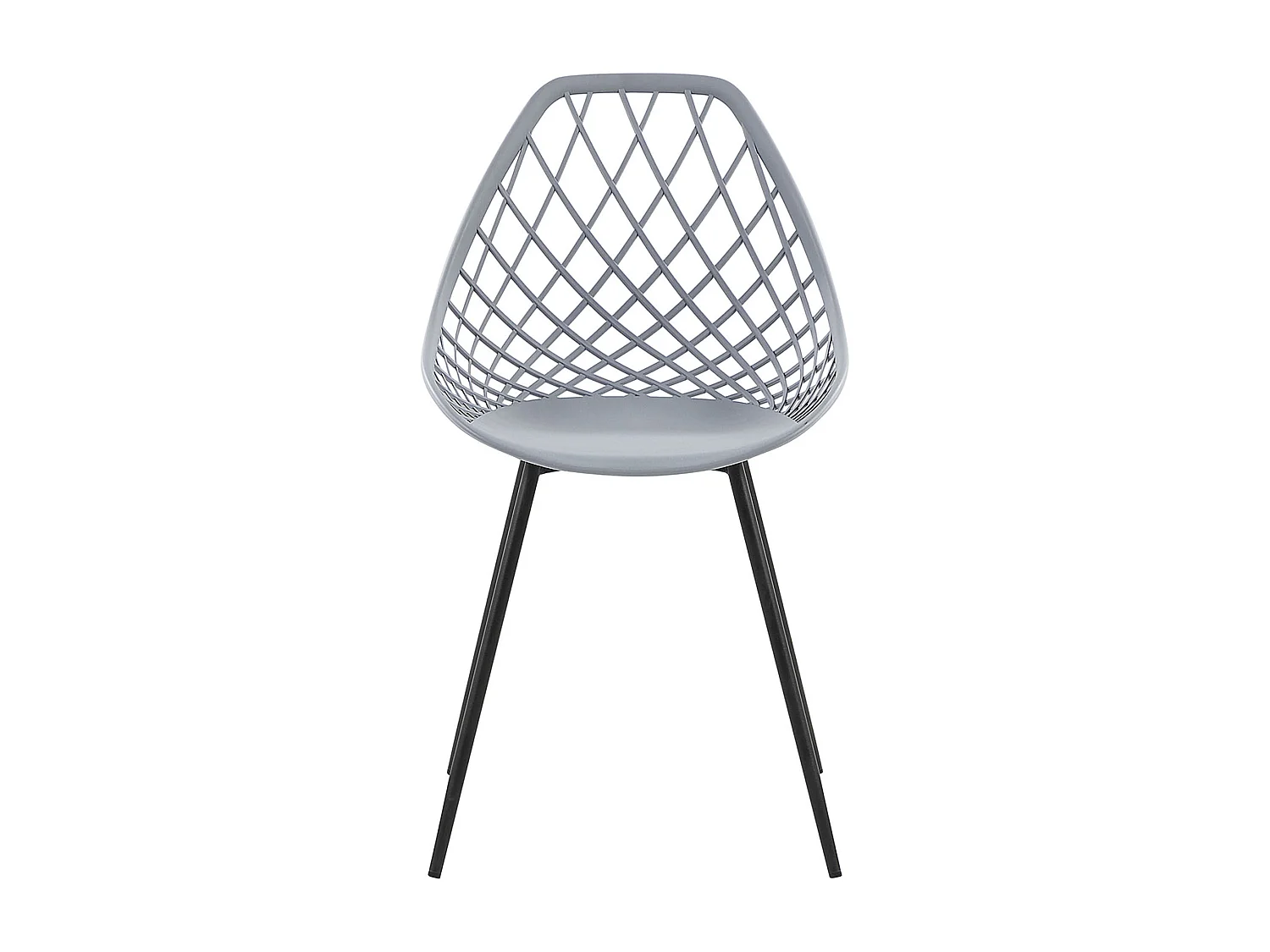 Lot de 2 chaises de salle à manger CANTON Gris clair