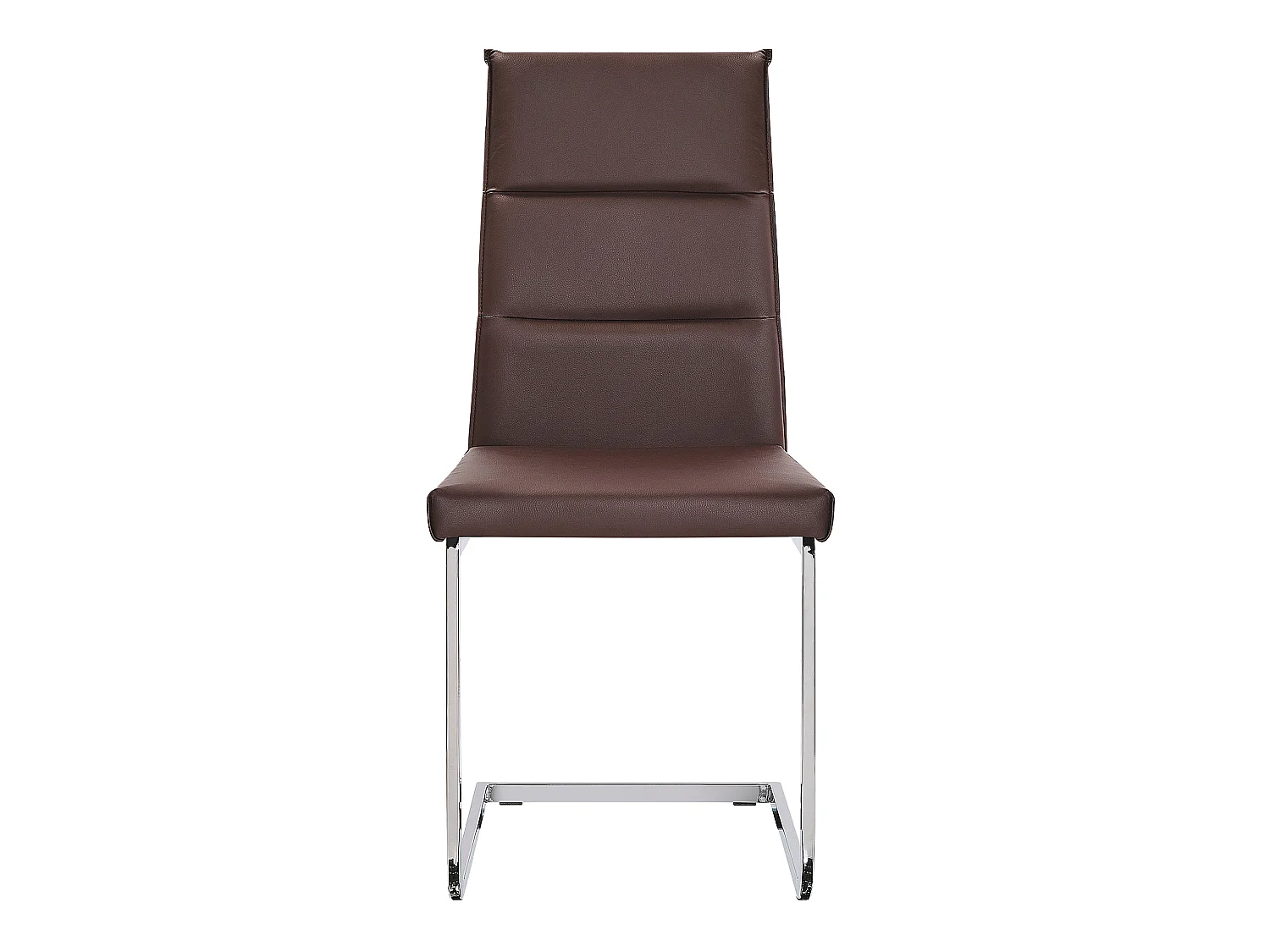 Lot de 2 chaises de salle à manger ROCKFORD Cuir PU Marron foncé
